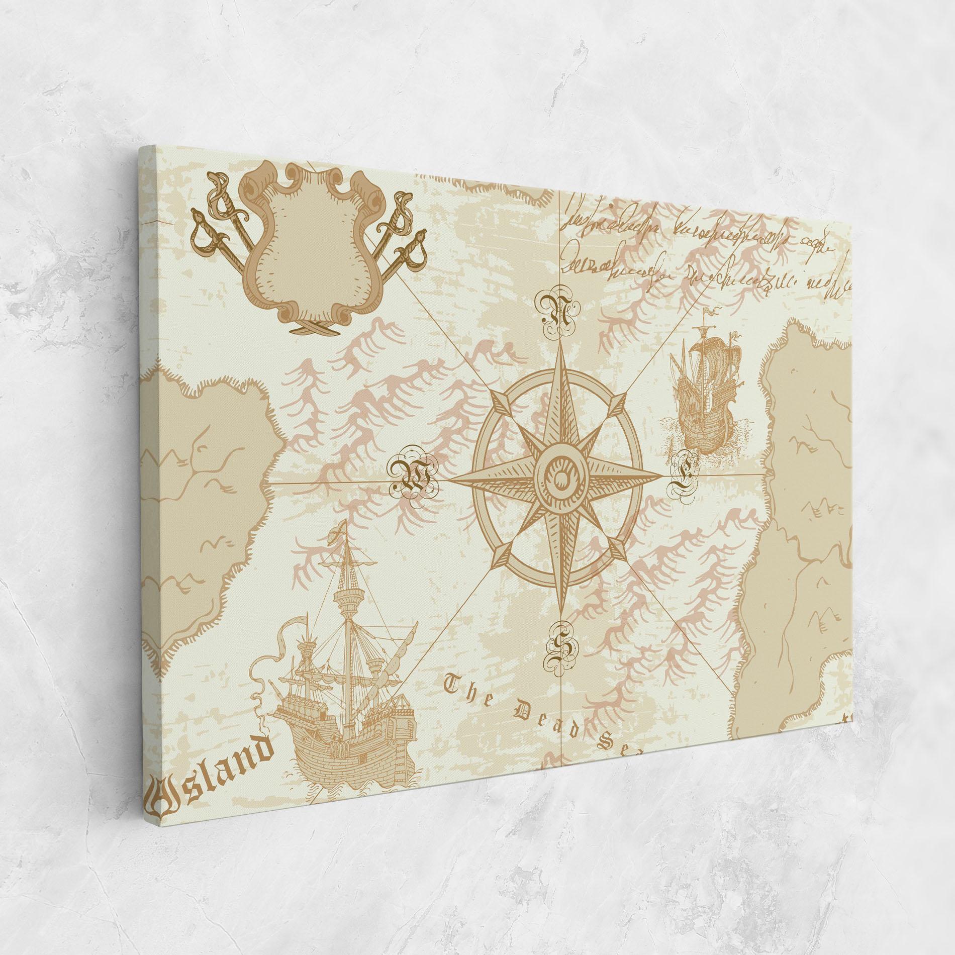 Tablou Canvas Cream Compass mockup 1