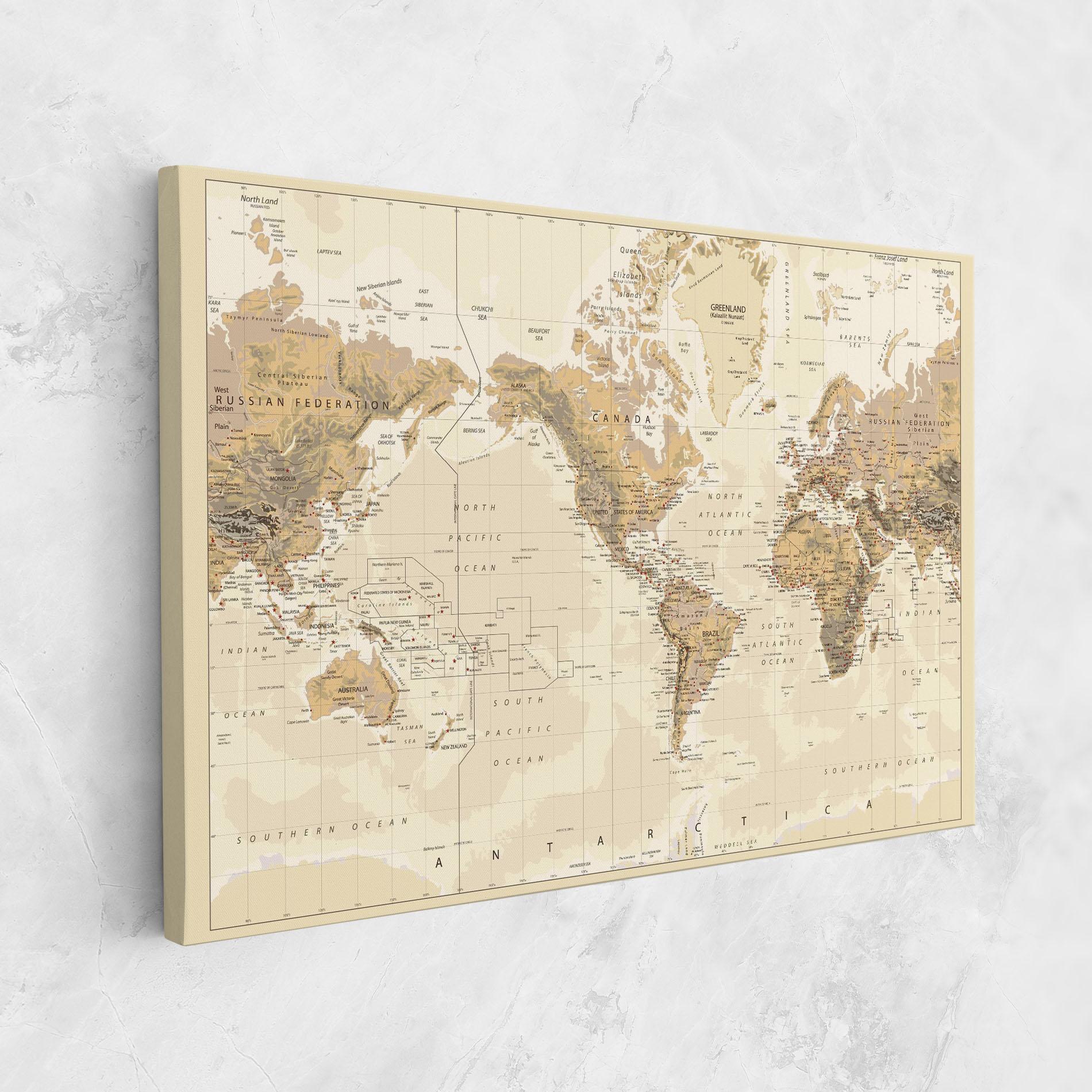 Tablou Canvas Old Canada Map mockup 1