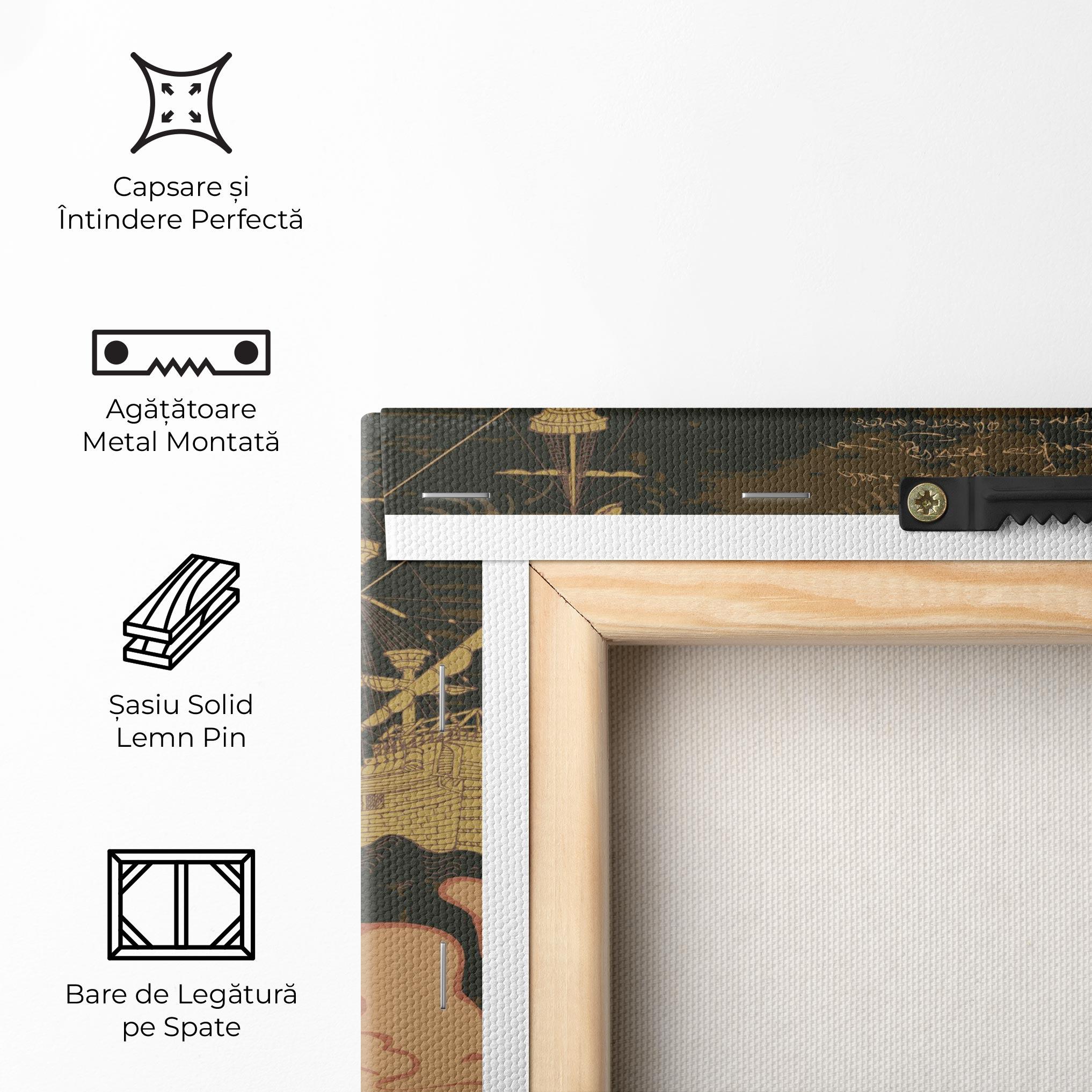 Tablou Canvas Cool Old Map mockup 5