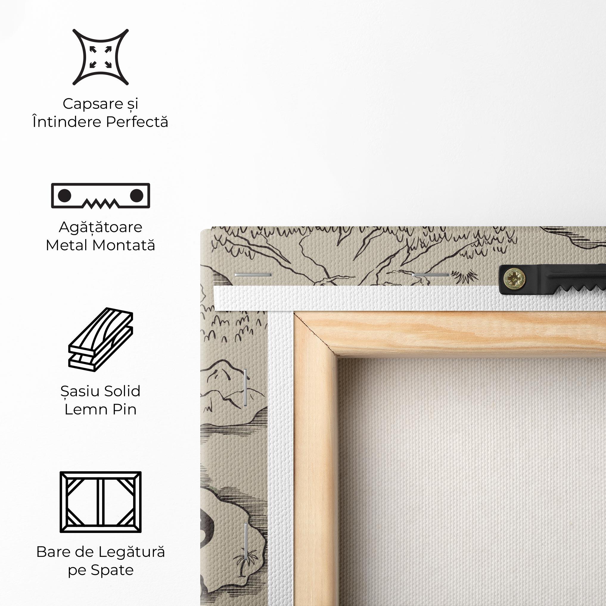 Tablou Canvas Cream Island Map mockup 5