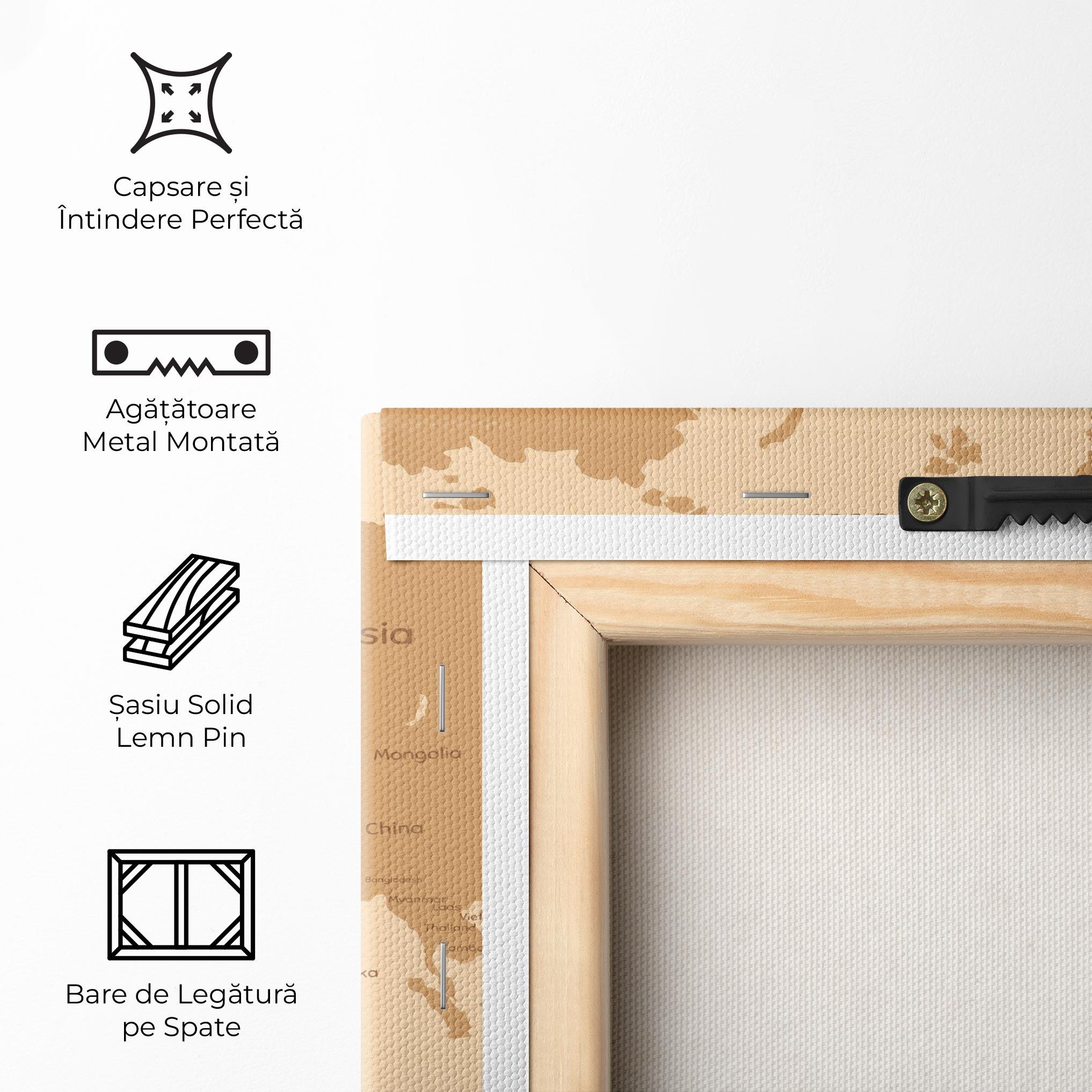 Tablou Canvas Ocean Old Map mockup 5