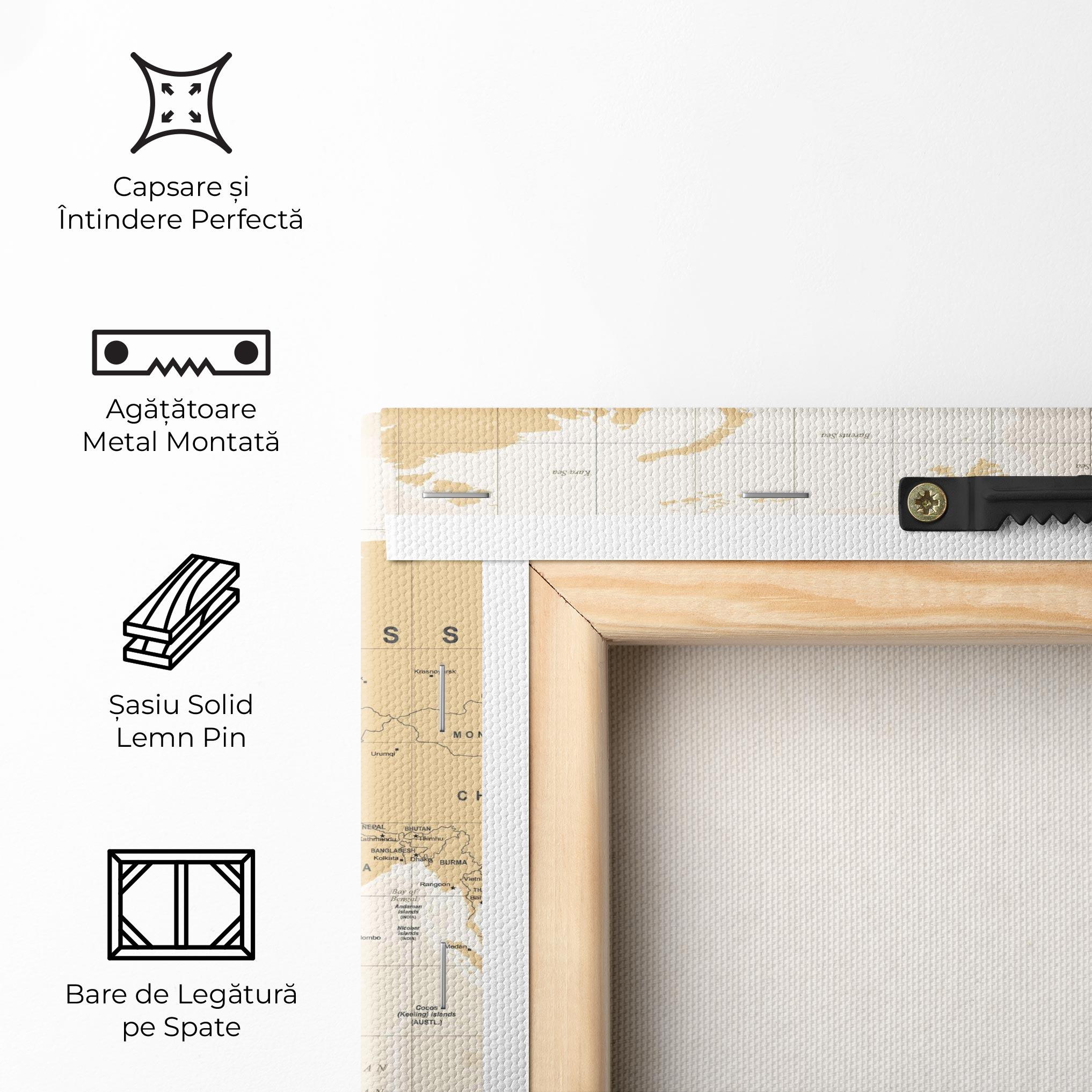 Tablou Canvas World Old Map mockup 5