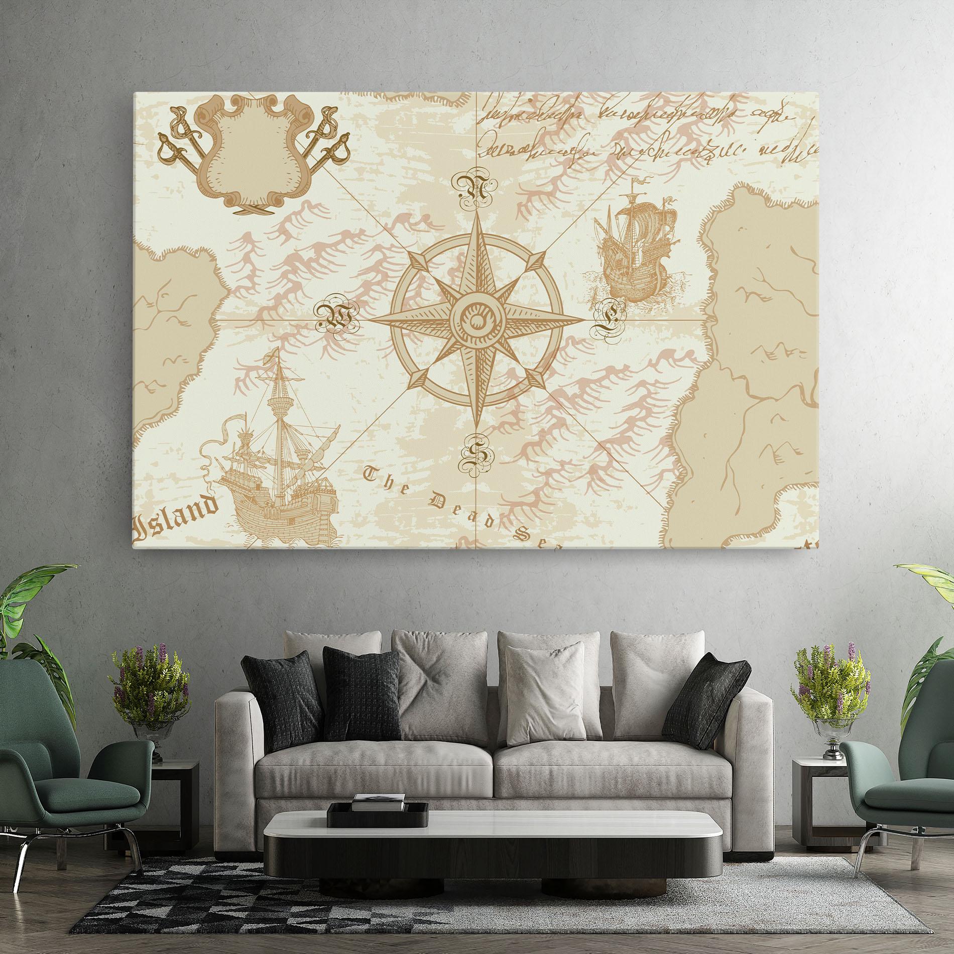Tablou Canvas Cream Compass mockup 7