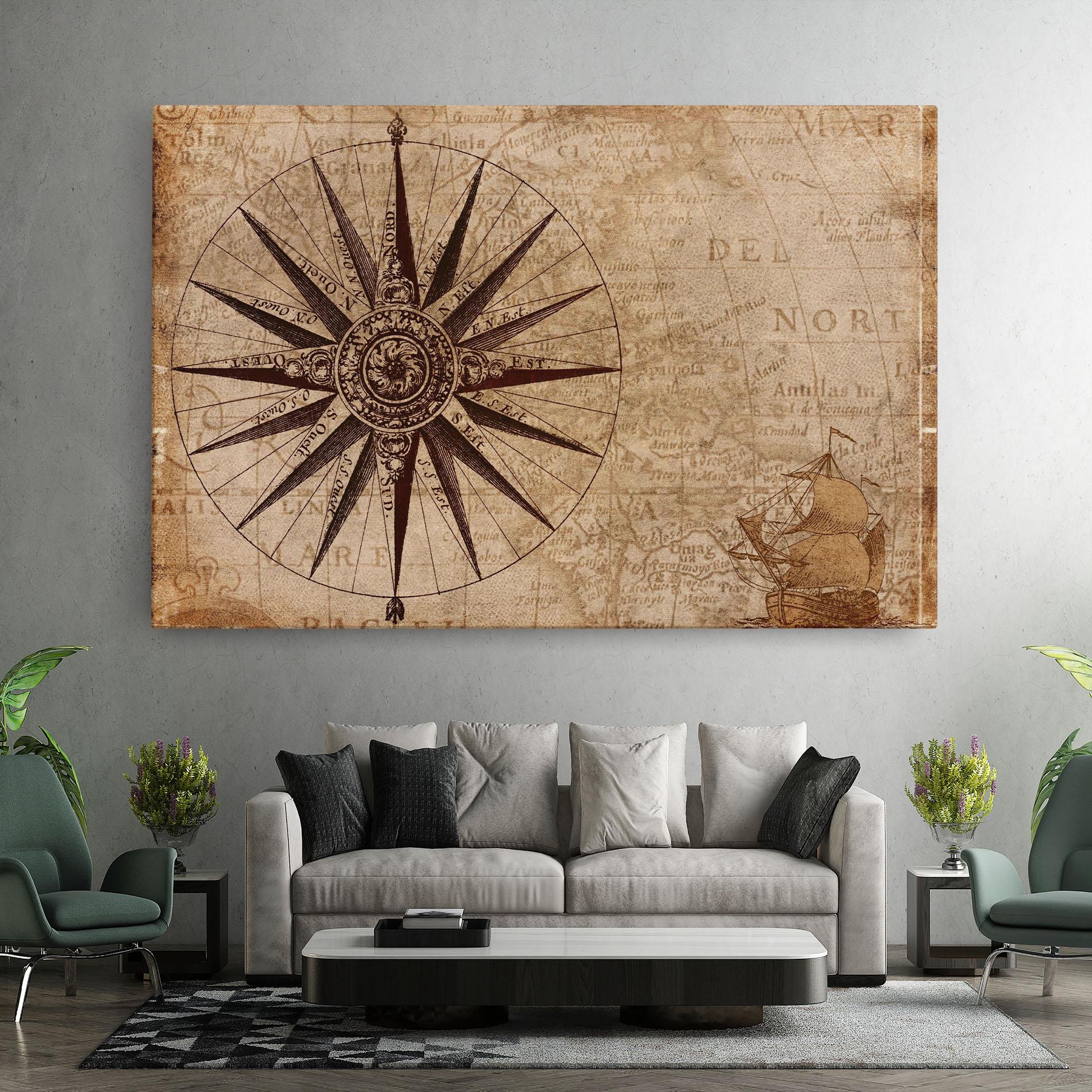 Tablou Canvas Vintage Map mockup 7