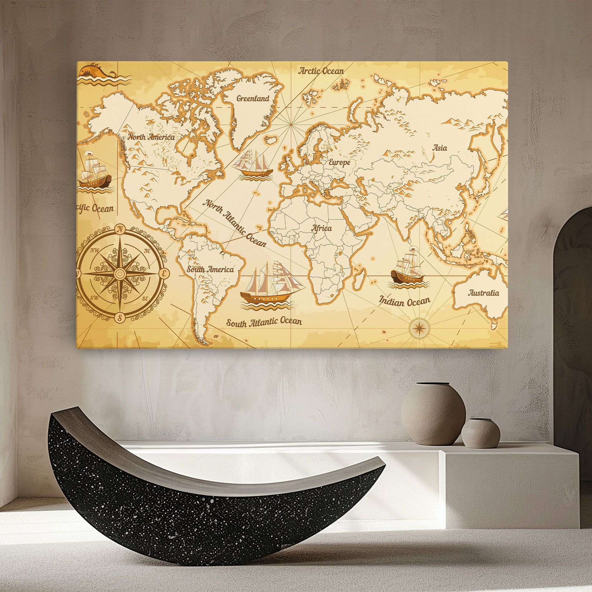 Gold Old Map mockup 8
