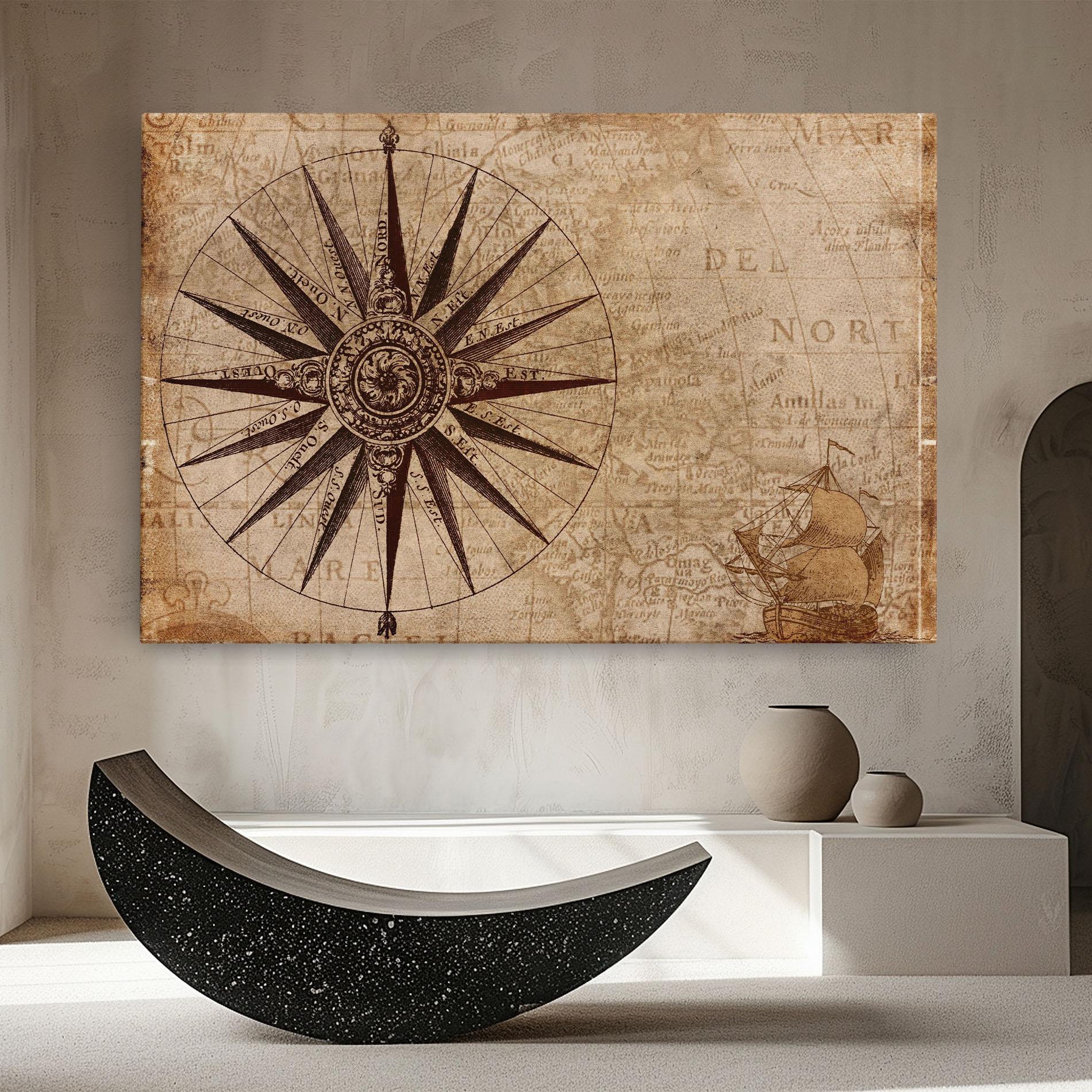 Tablou Canvas Vintage Map mockup 8