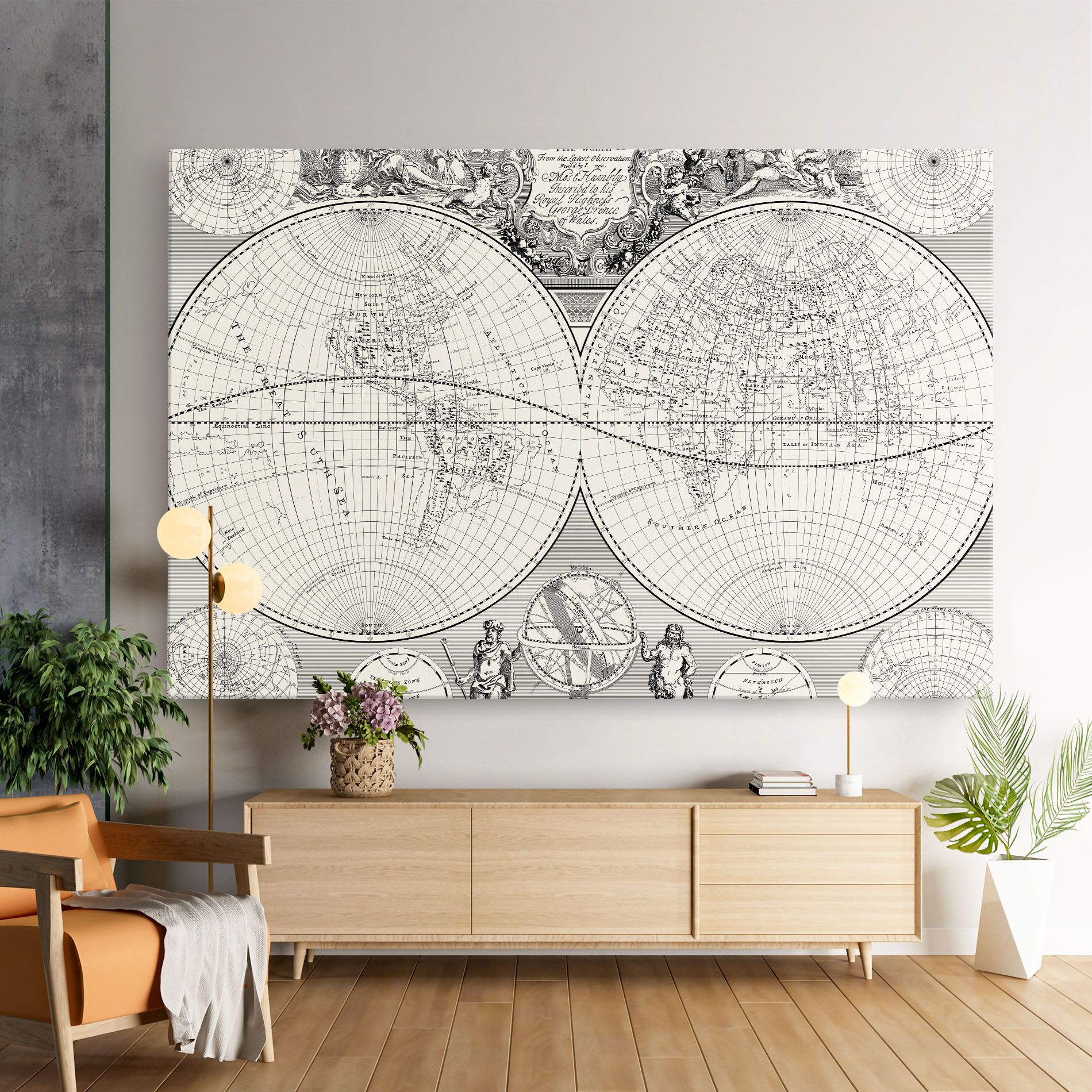 Black White Map mockup 9