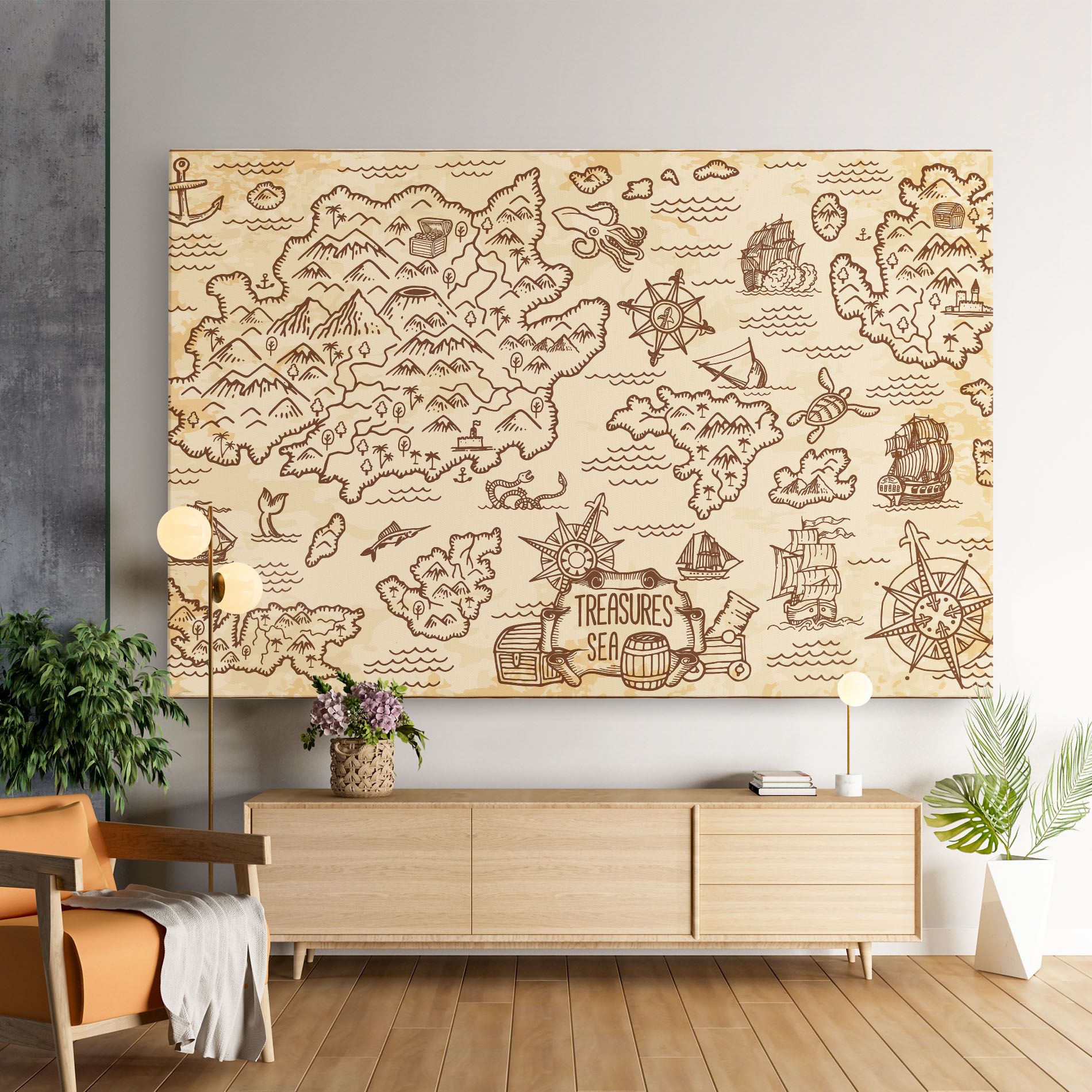 Cream Coffee Map mockup 9