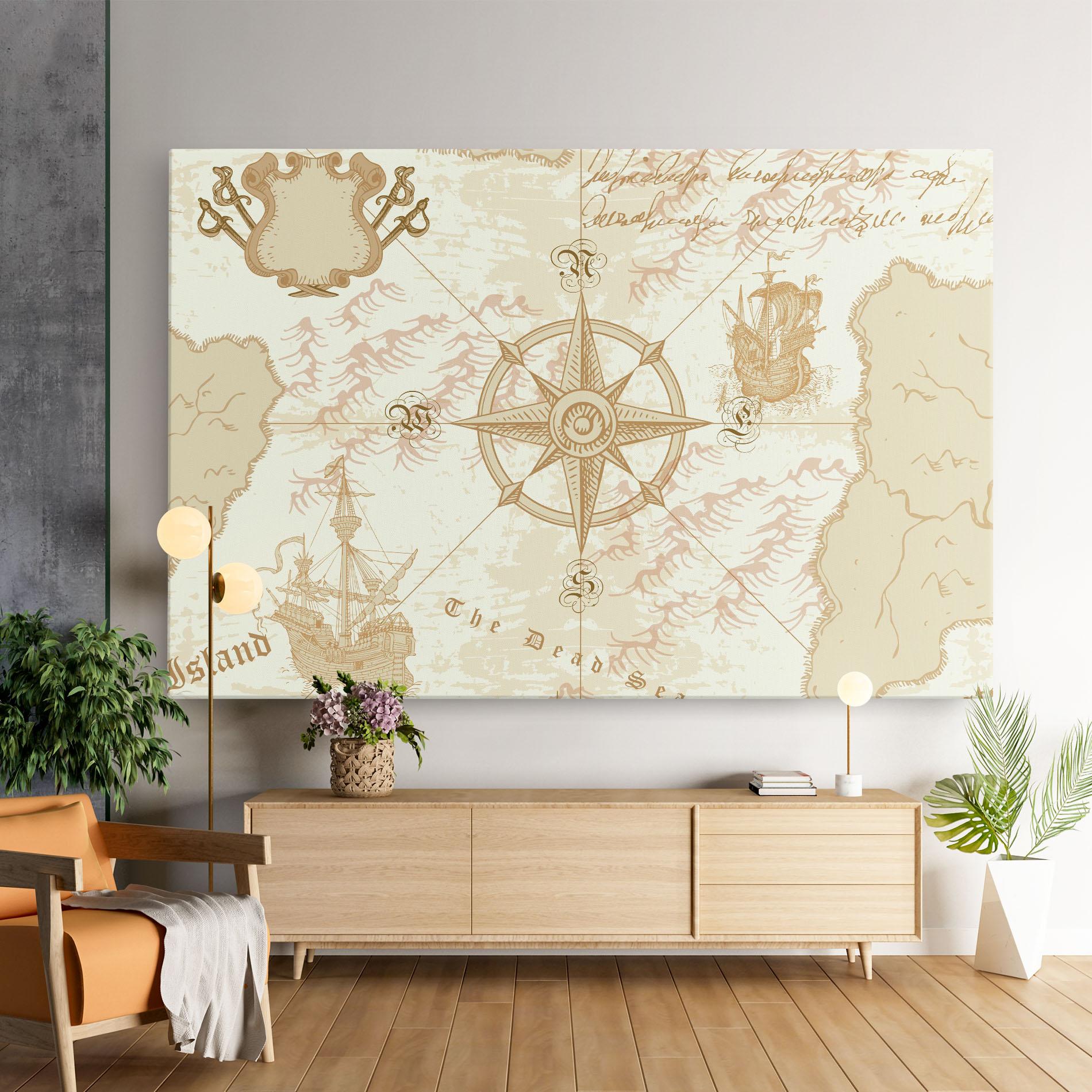 Tablou Canvas Cream Compass mockup 9