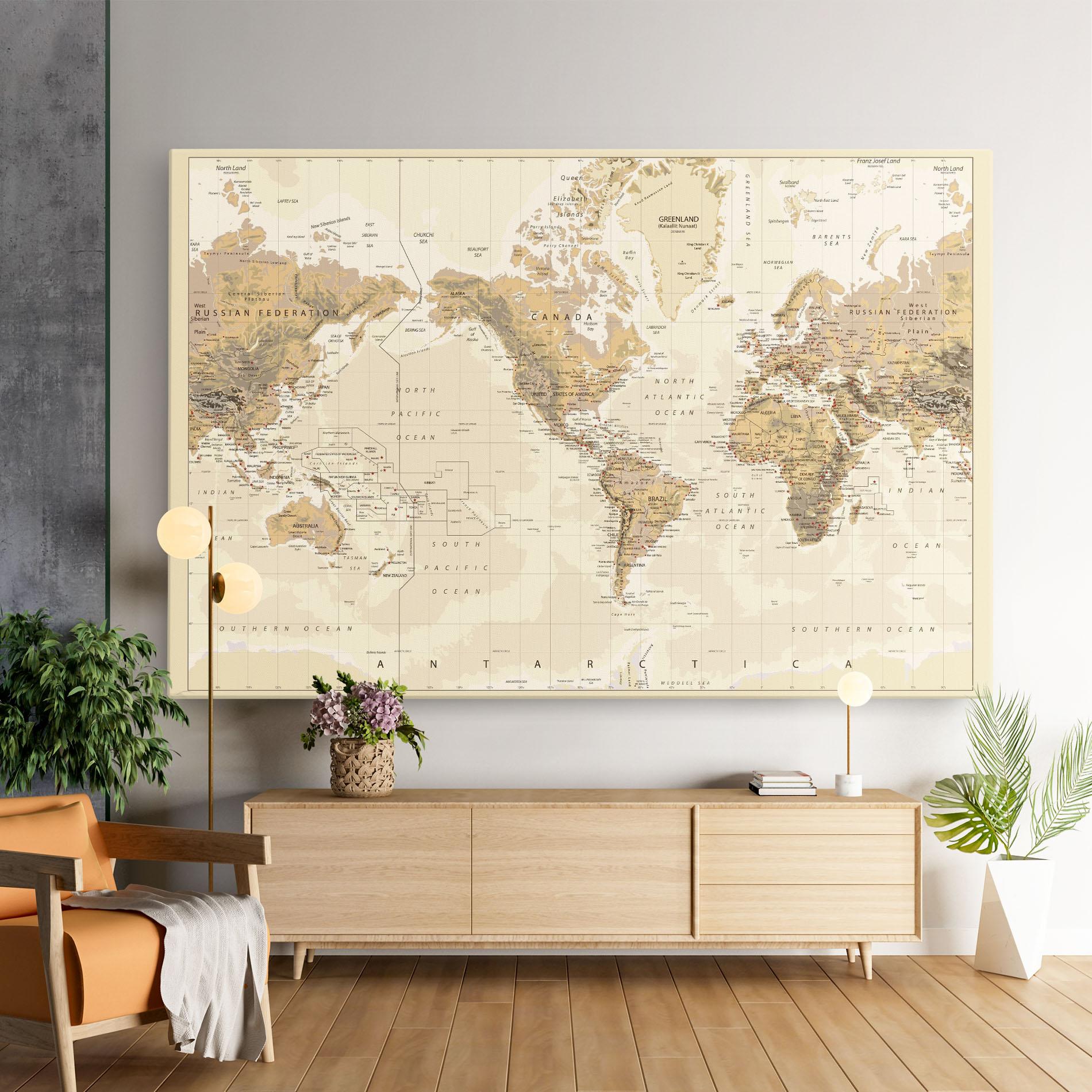 Tablou Canvas Old Canada Map mockup 9