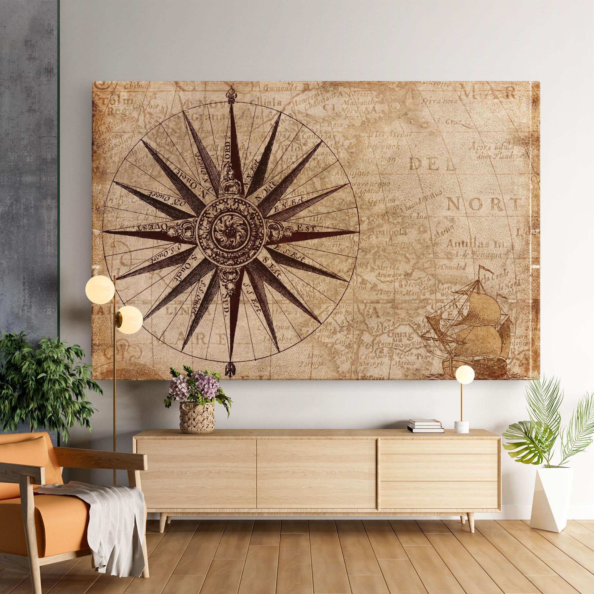 Tablou Canvas Vintage Map mockup 9