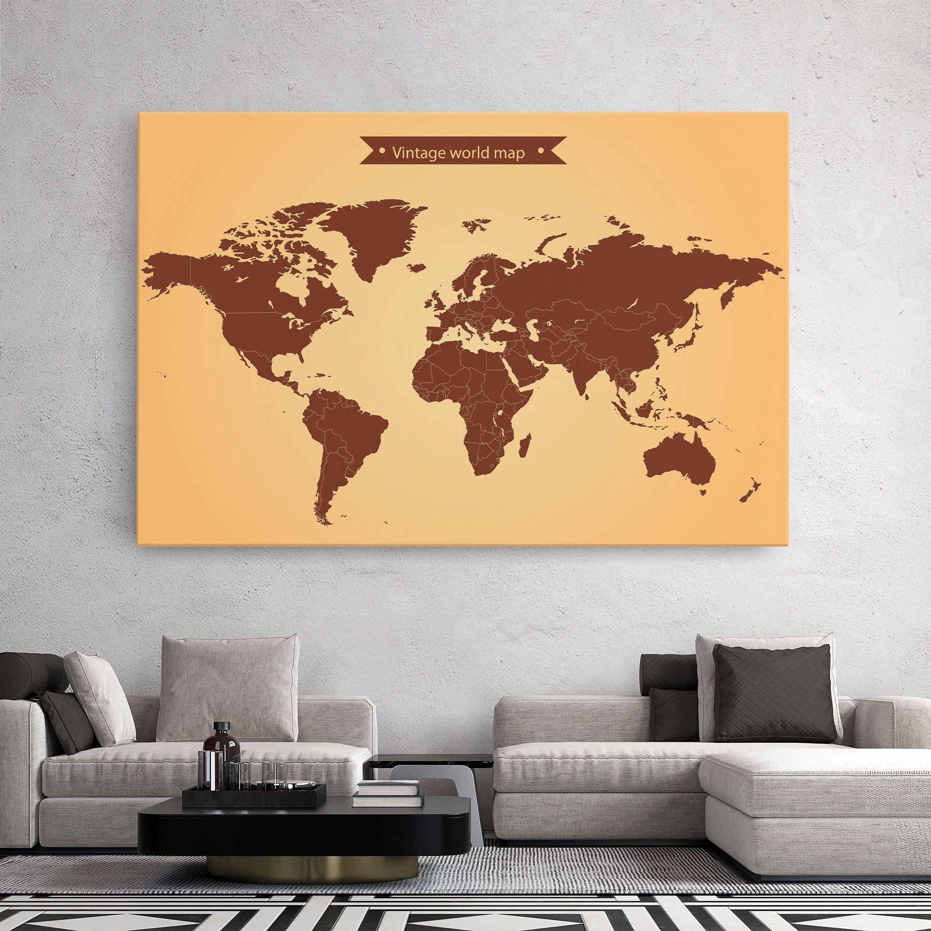 Vintage World Map mockup 2