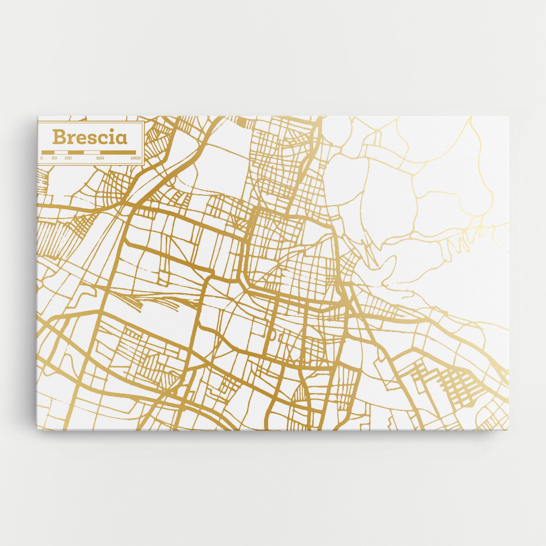 Tablou Canvas Brescia Gold Map mockup 0