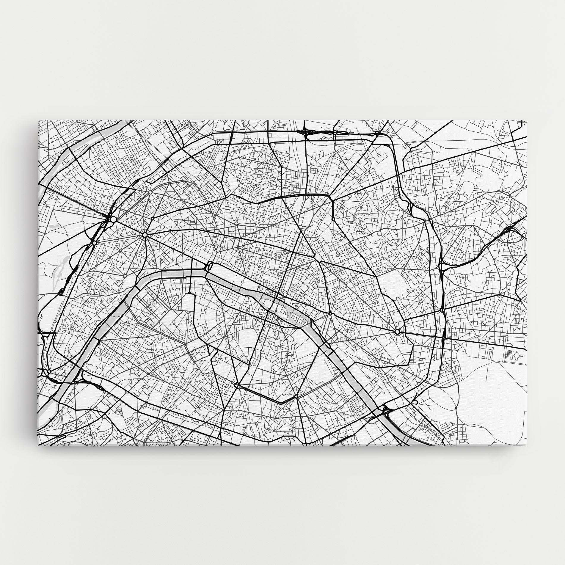 Tablou Canvas City Black Line mockup 0