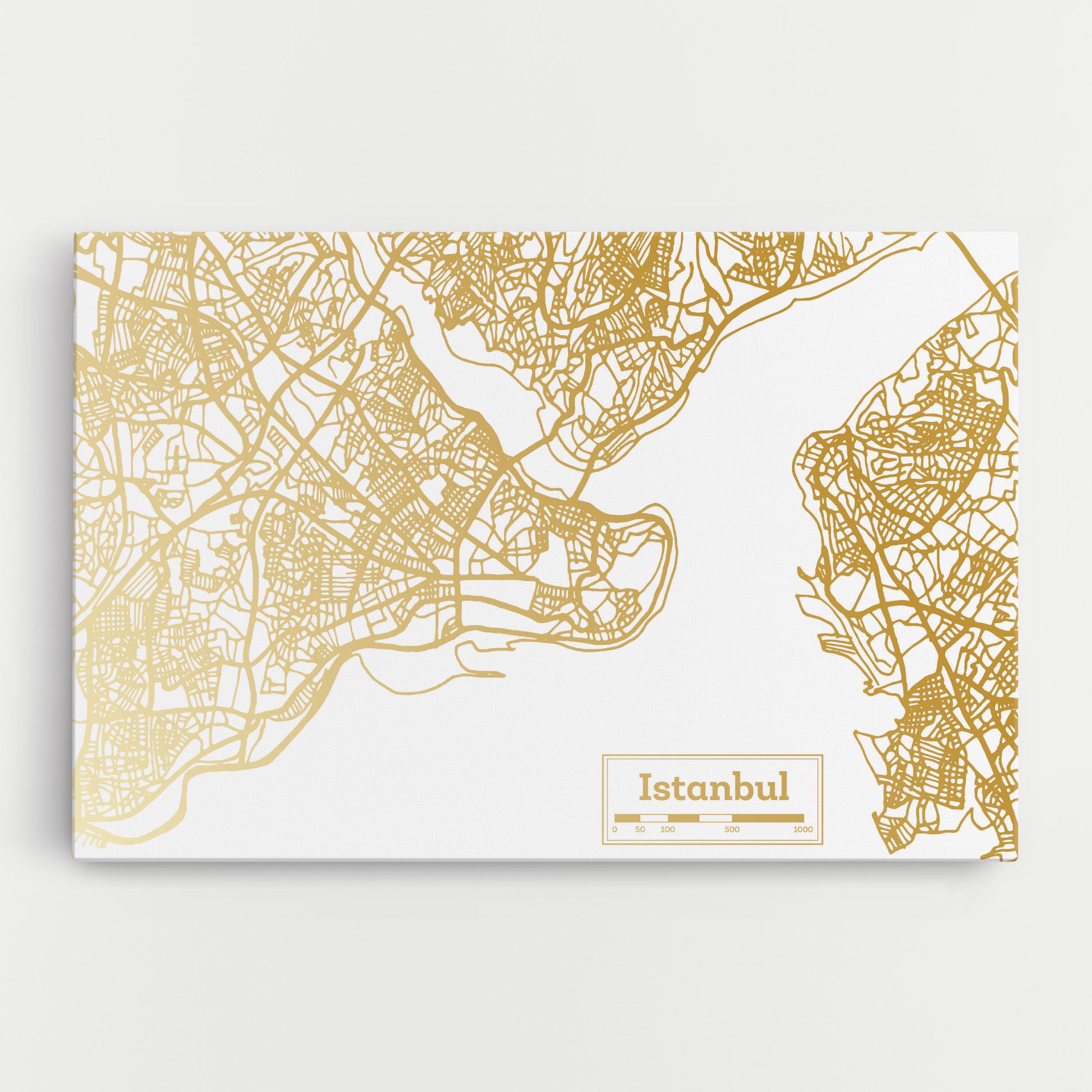 Istanbul Gold Map mockup 0