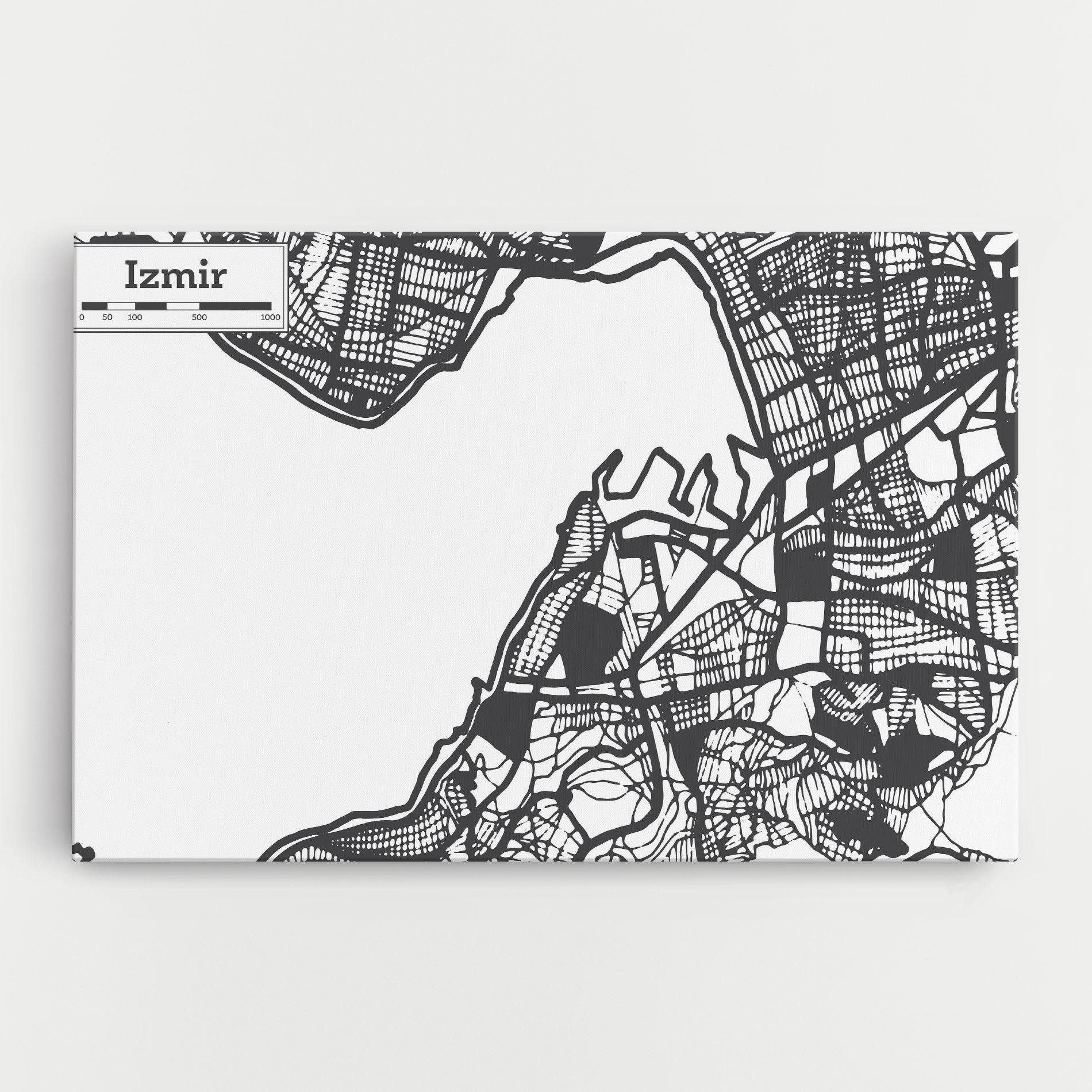 Tablou Canvas Izmir Map mockup 0