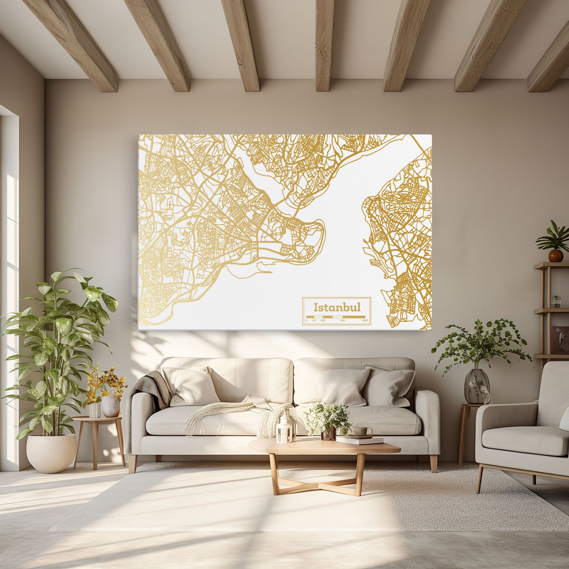 Istanbul Gold Map mockup 6