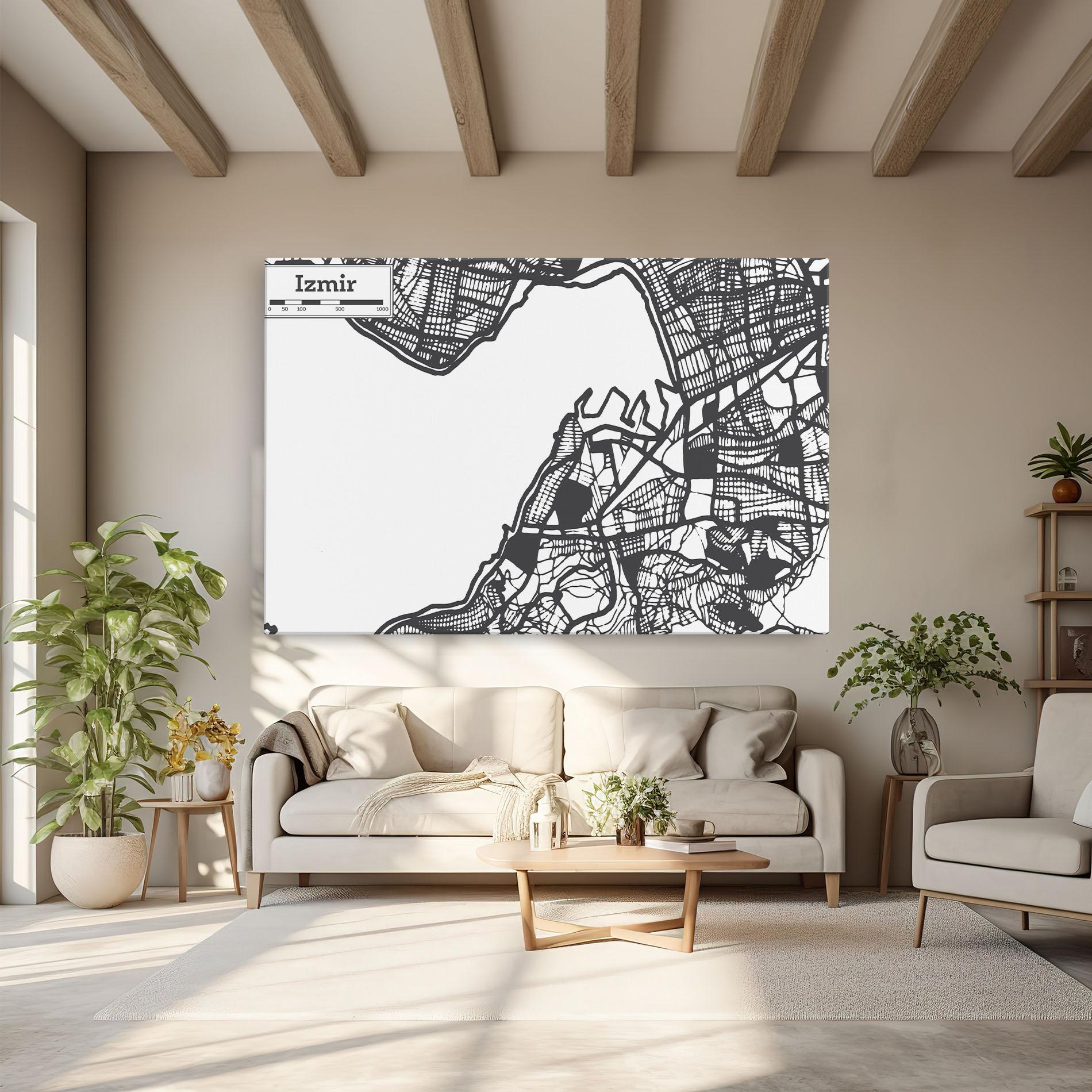 Tablou Canvas Izmir Map mockup 6