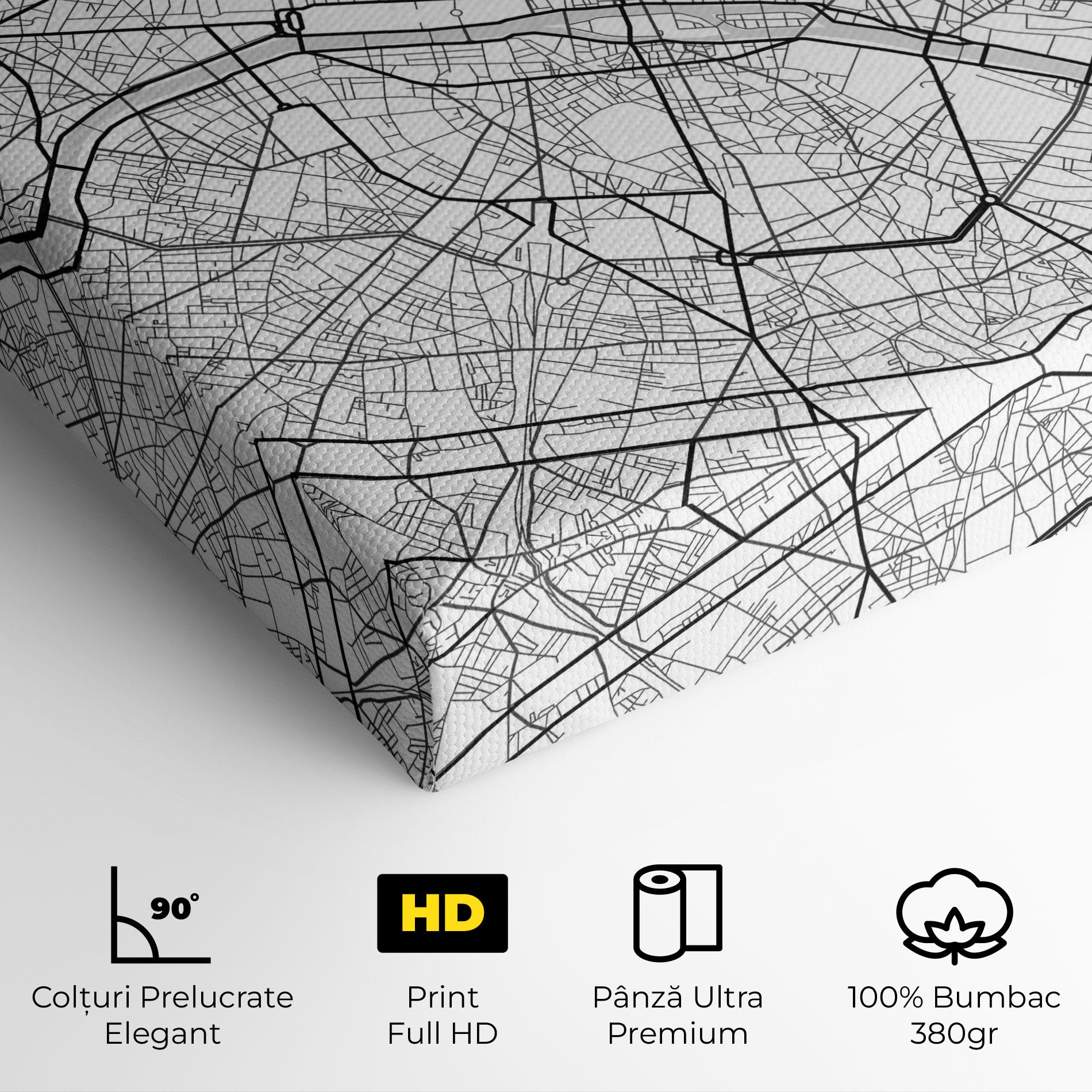 Tablou Canvas City Black Line mockup 4