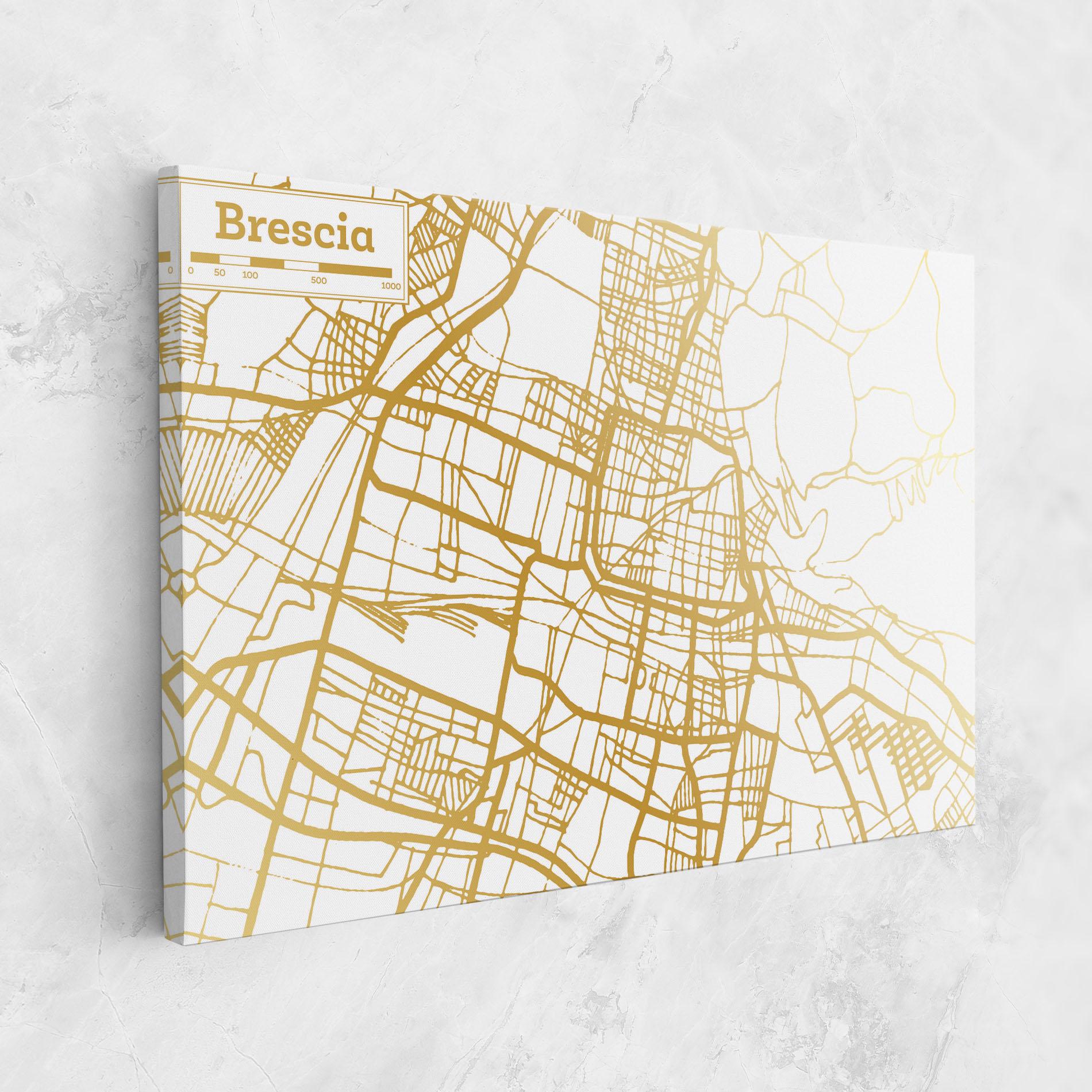 Tablou Canvas Brescia Gold Map mockup 1
