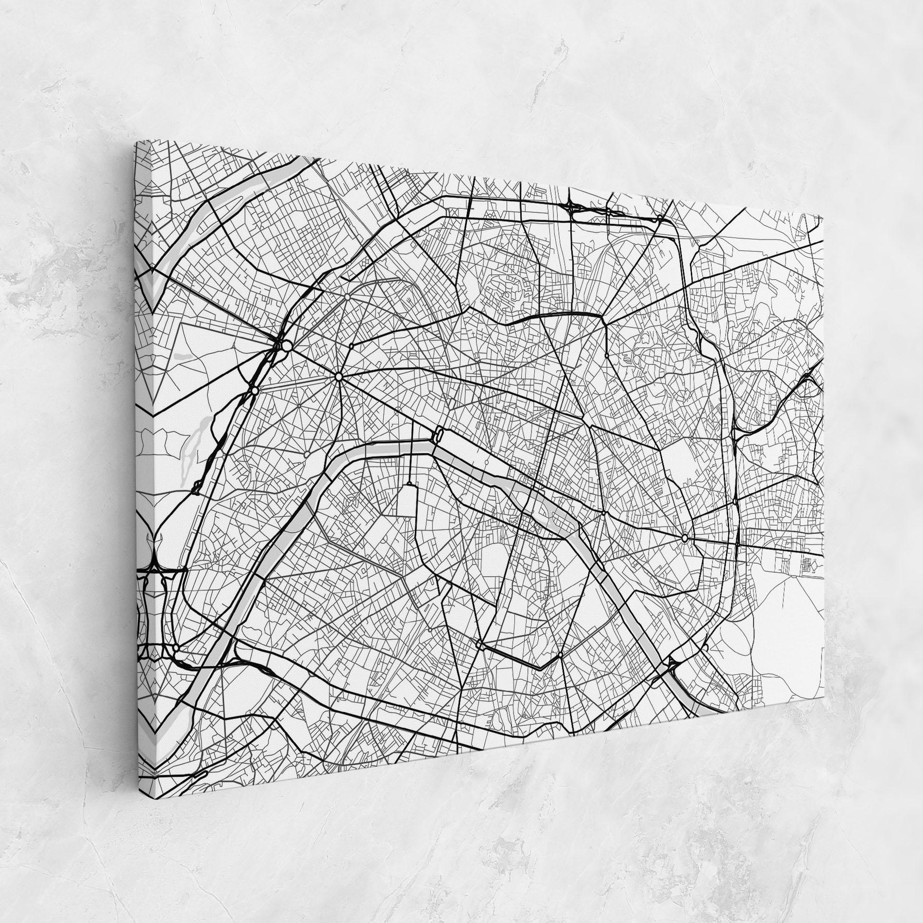 Tablou Canvas City Black Line mockup 1