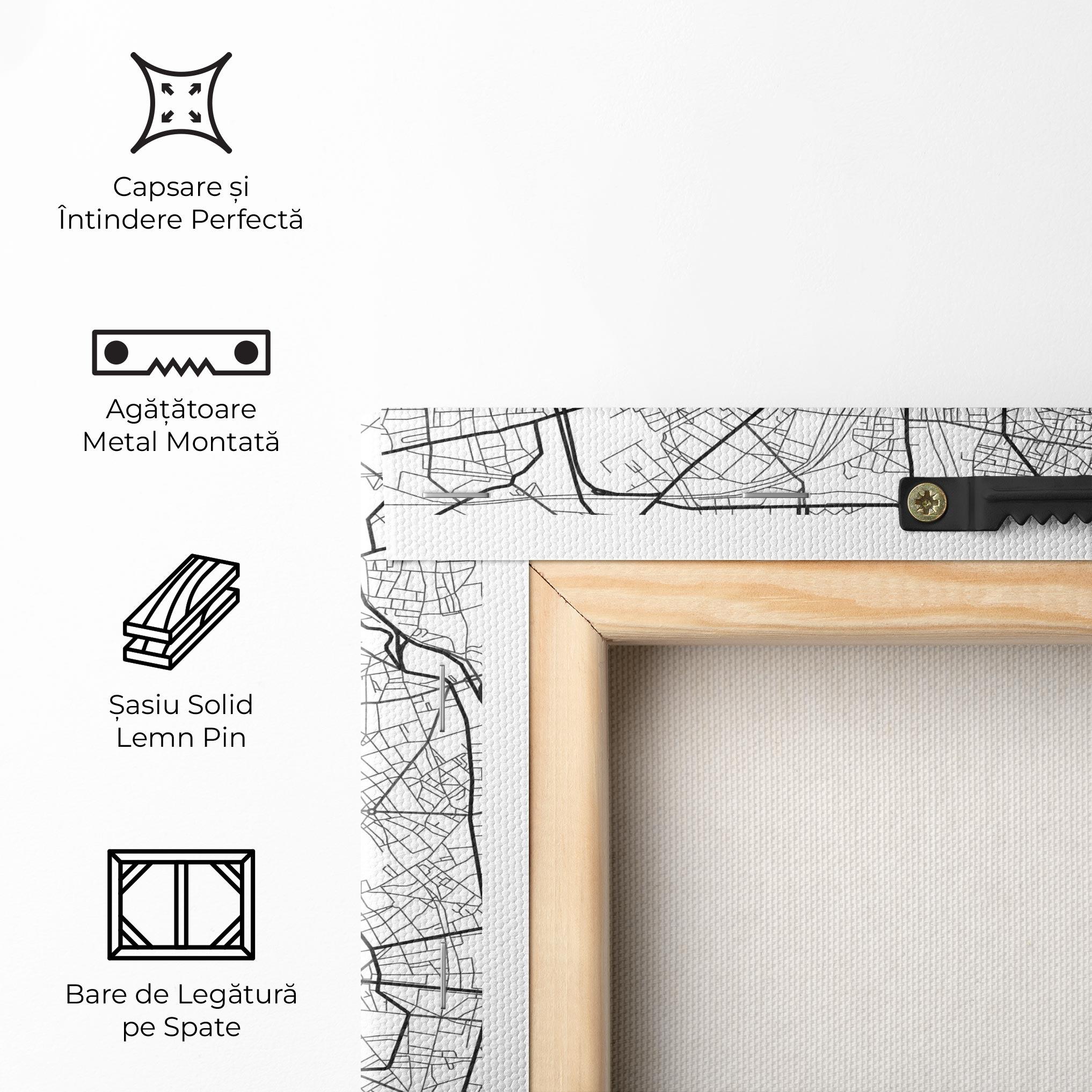 Tablou Canvas City Black Line mockup 5