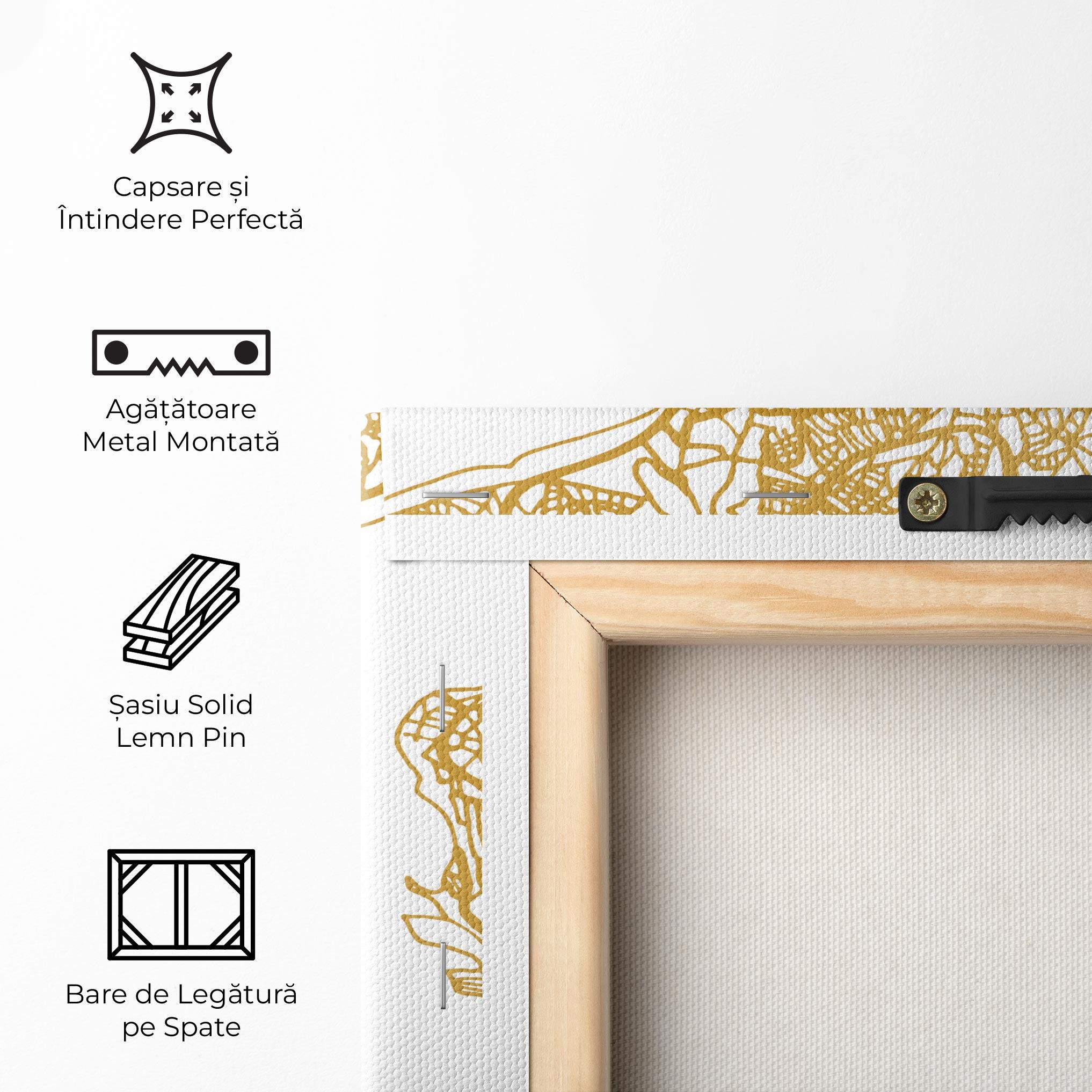 Tablou Canvas Istanbul Gold Map mockup 5