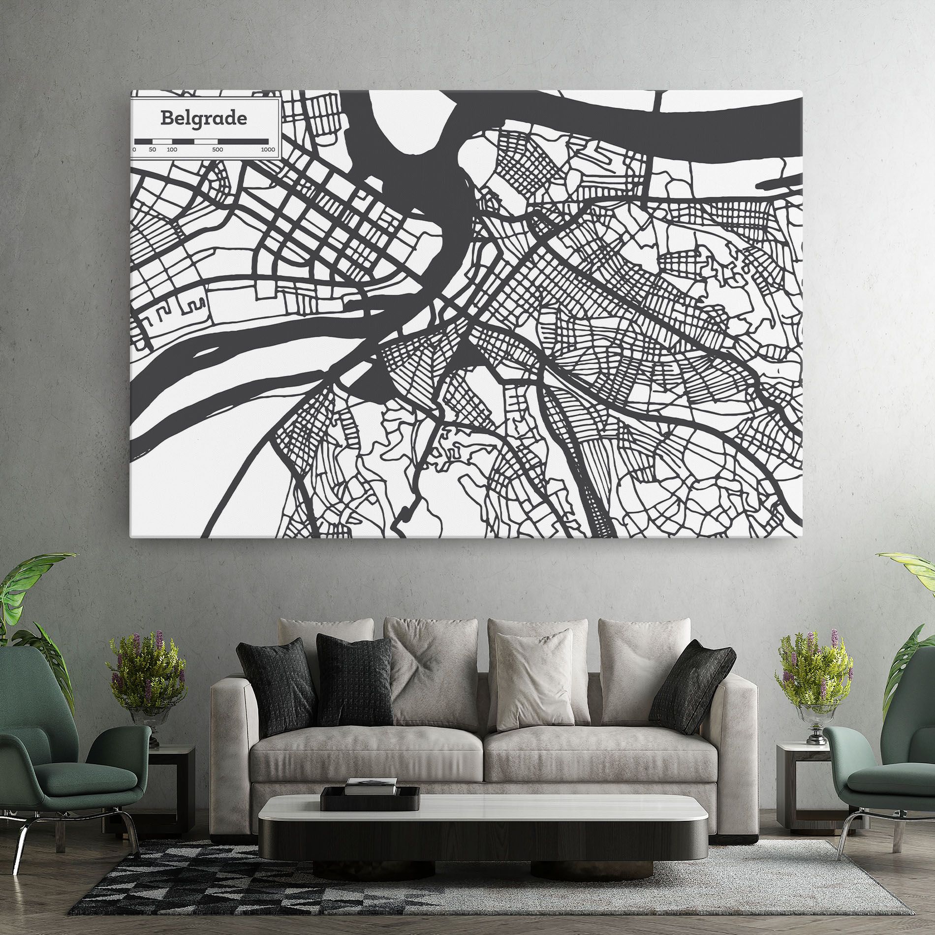 Belgrade Map mockup 7