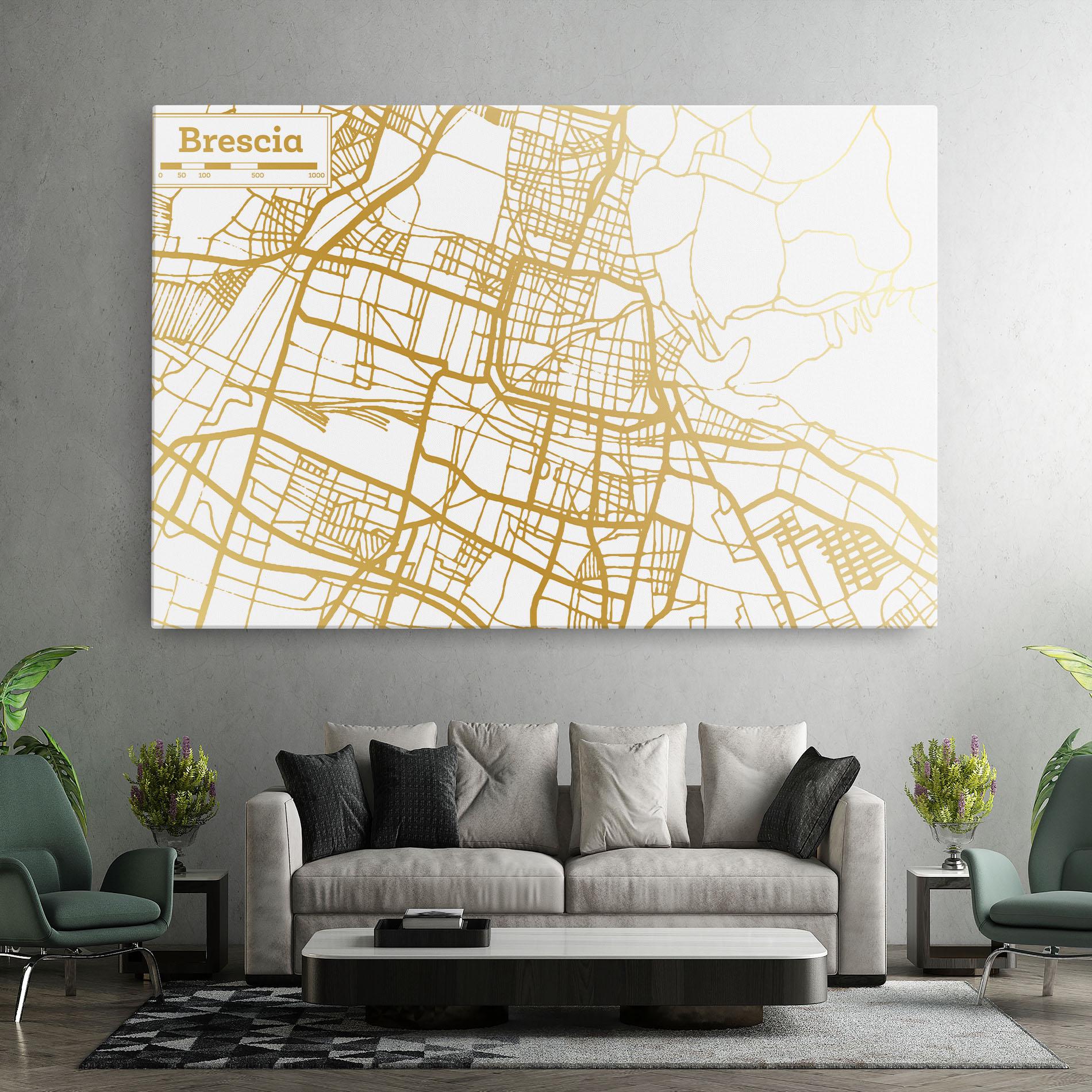Tablou Canvas Brescia Gold Map mockup 7