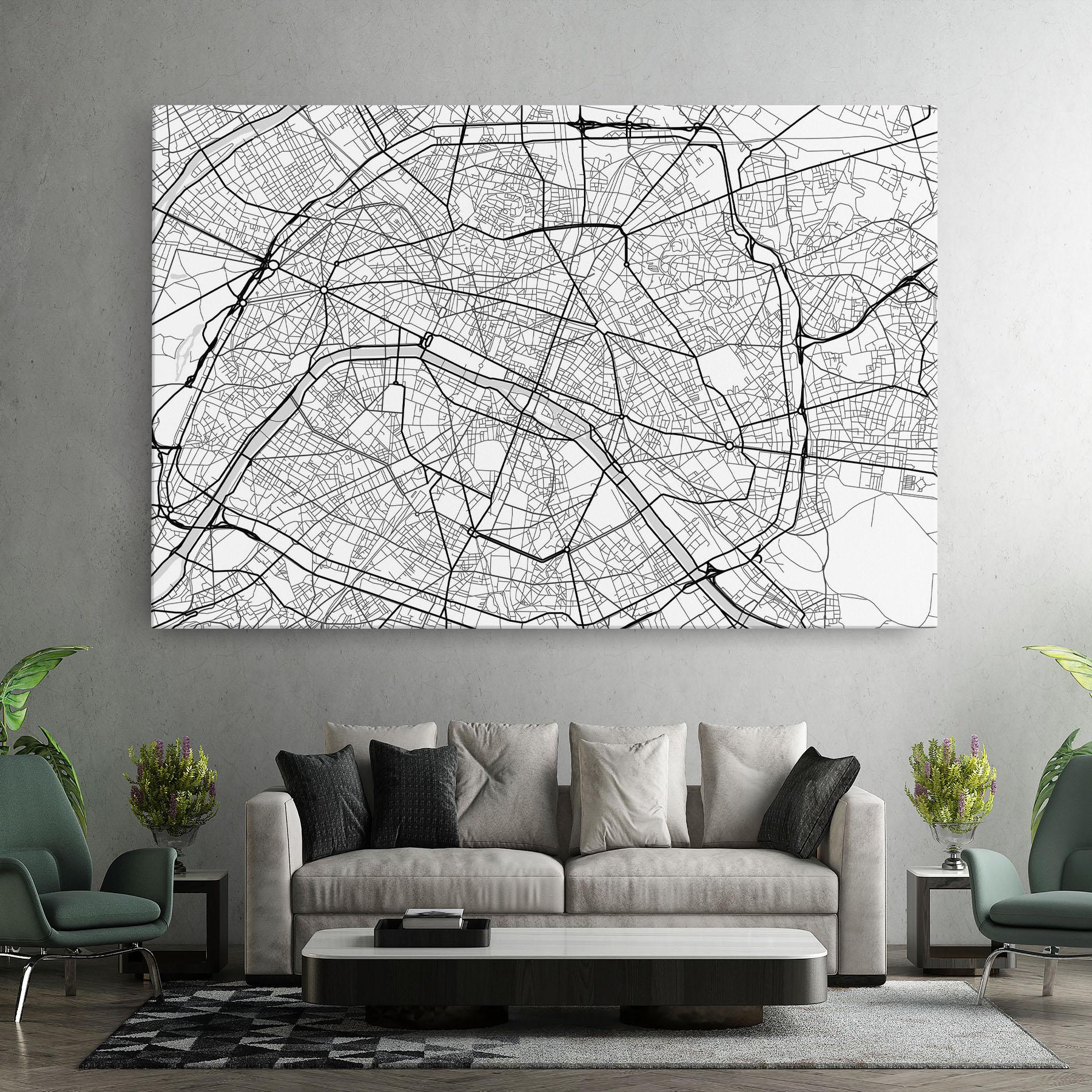 Tablou Canvas City Black Line mockup 7