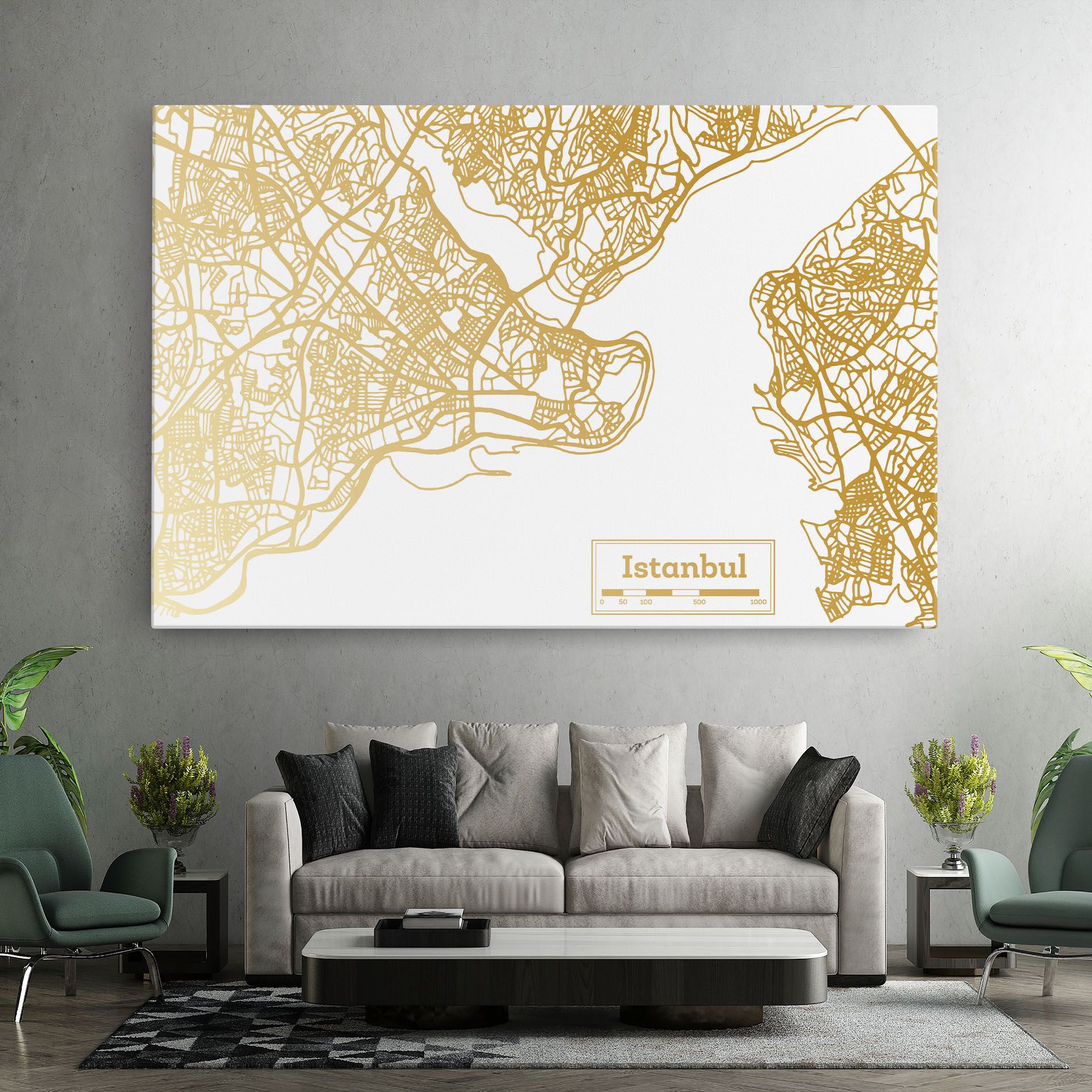 Istanbul Gold Map mockup 7