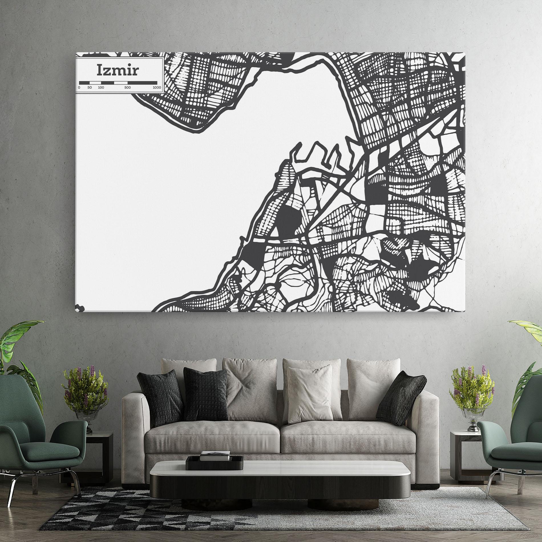 Tablou Canvas Izmir Map mockup 7