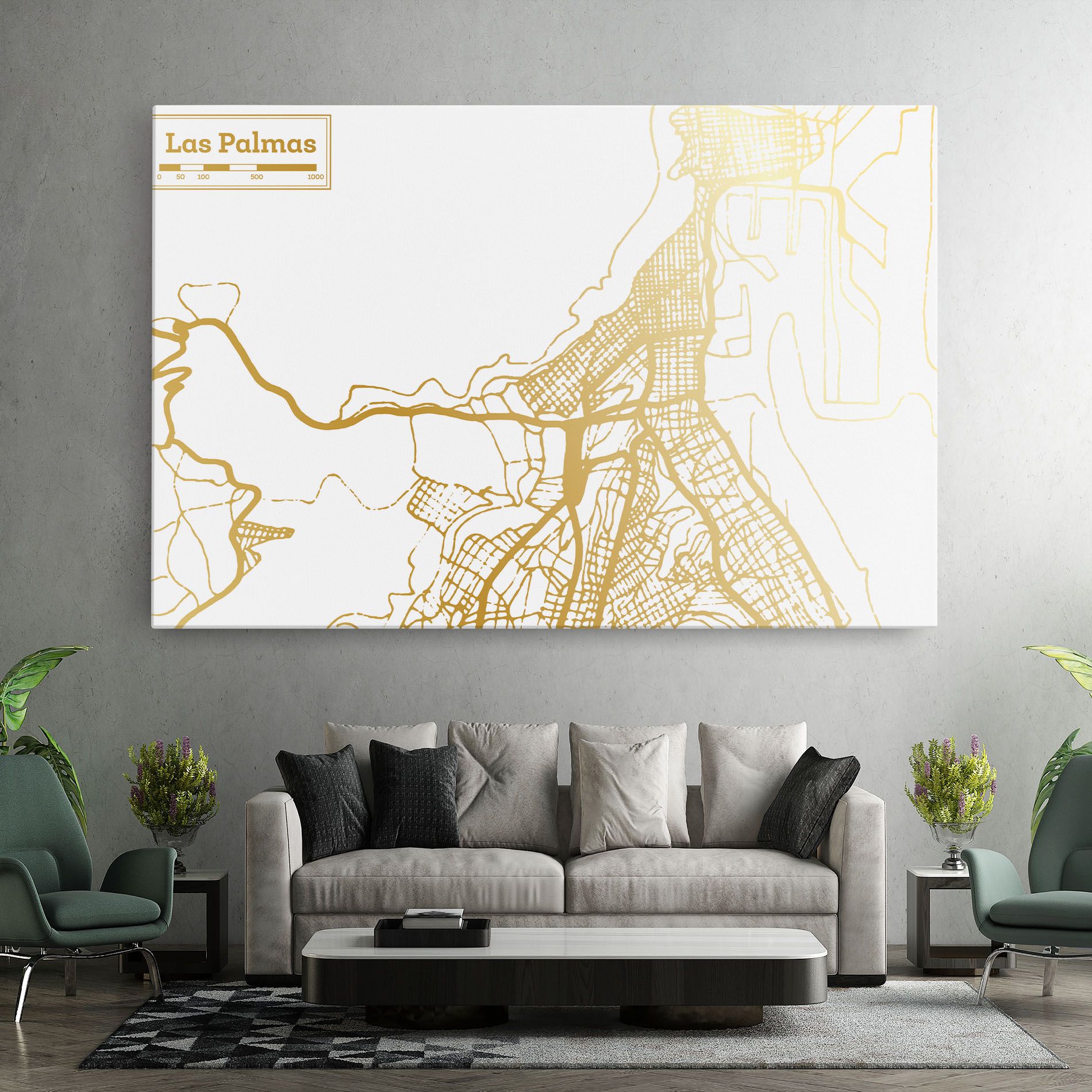 Las Palmas Gold Map mockup 7