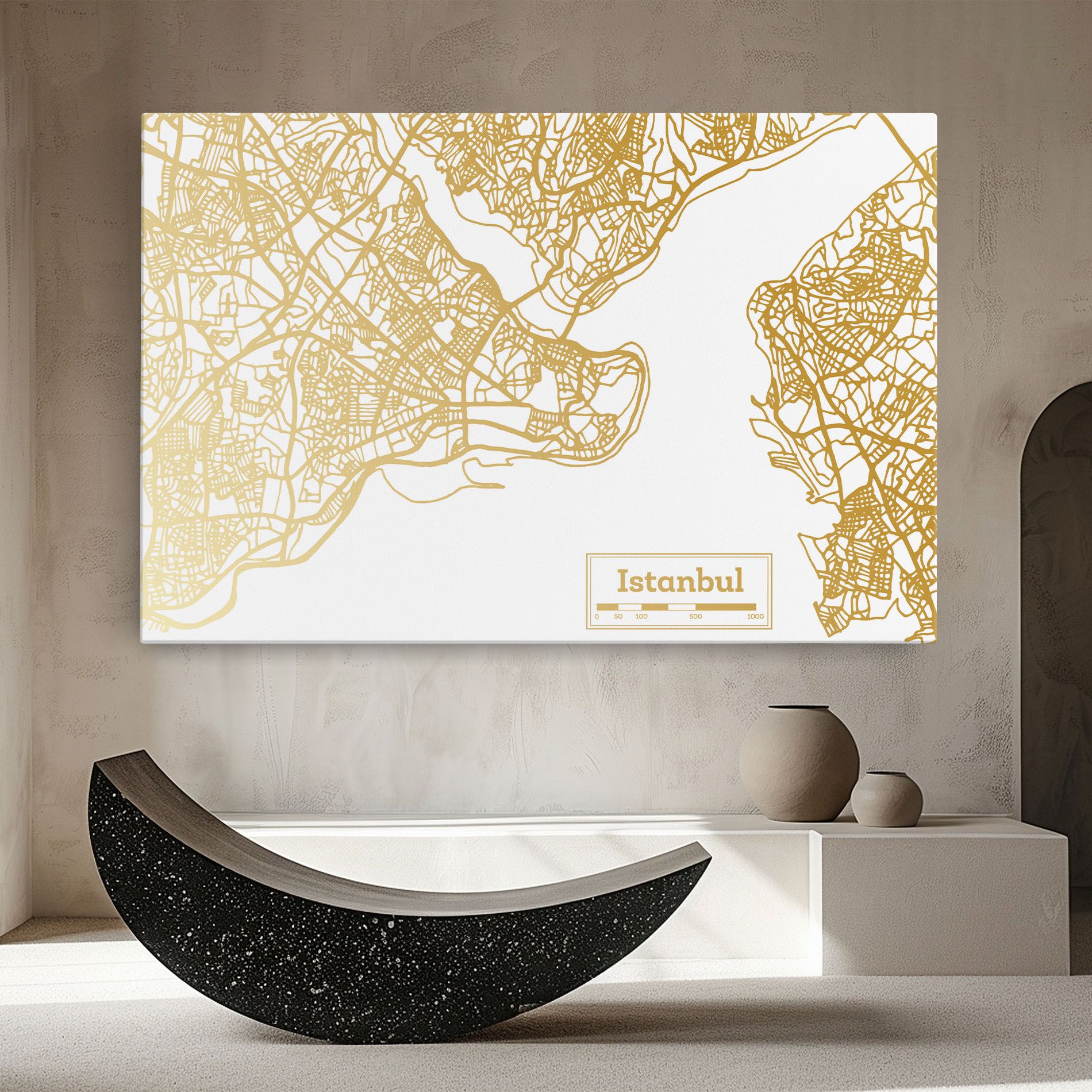Istanbul Gold Map mockup 8