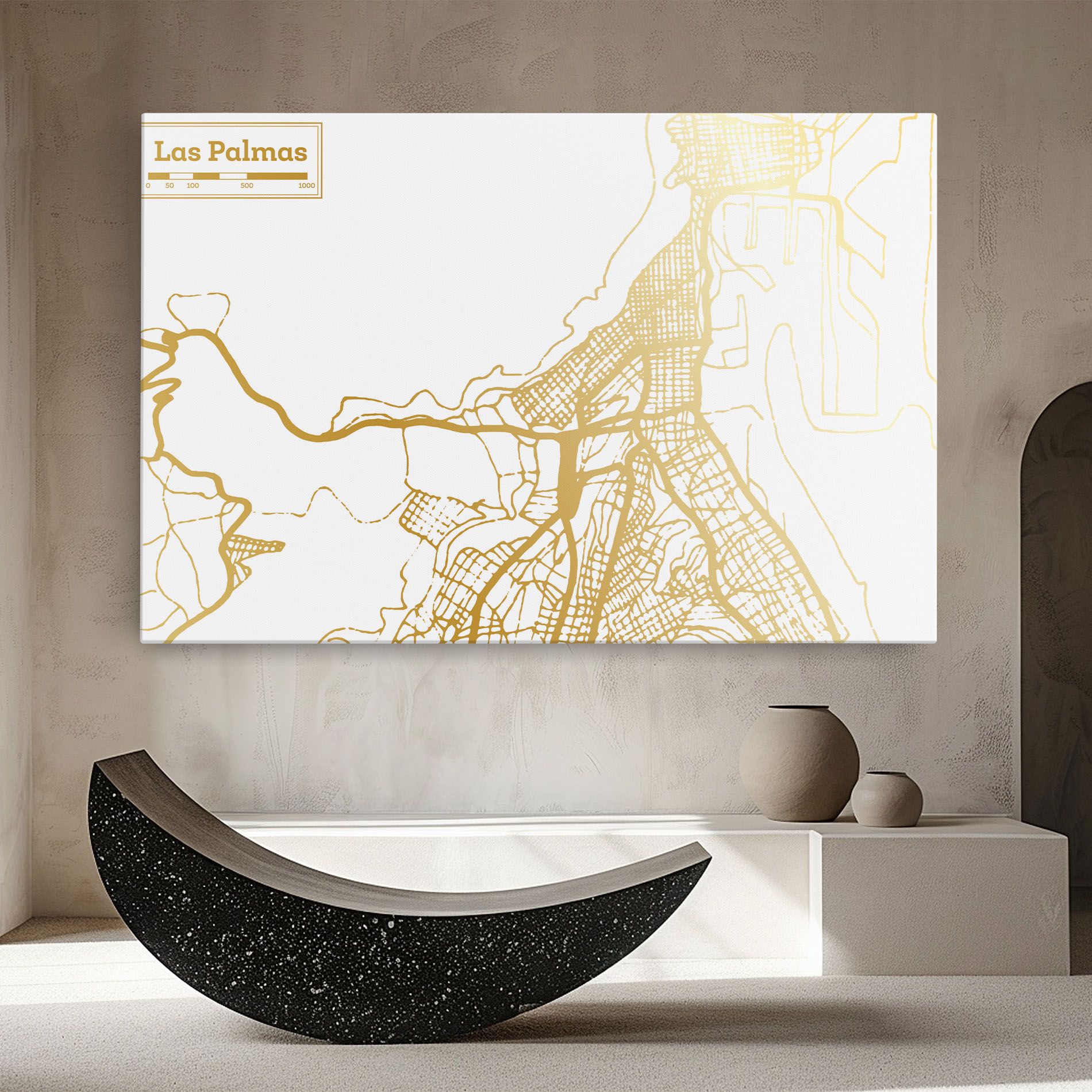 Las Palmas Gold Map mockup 8