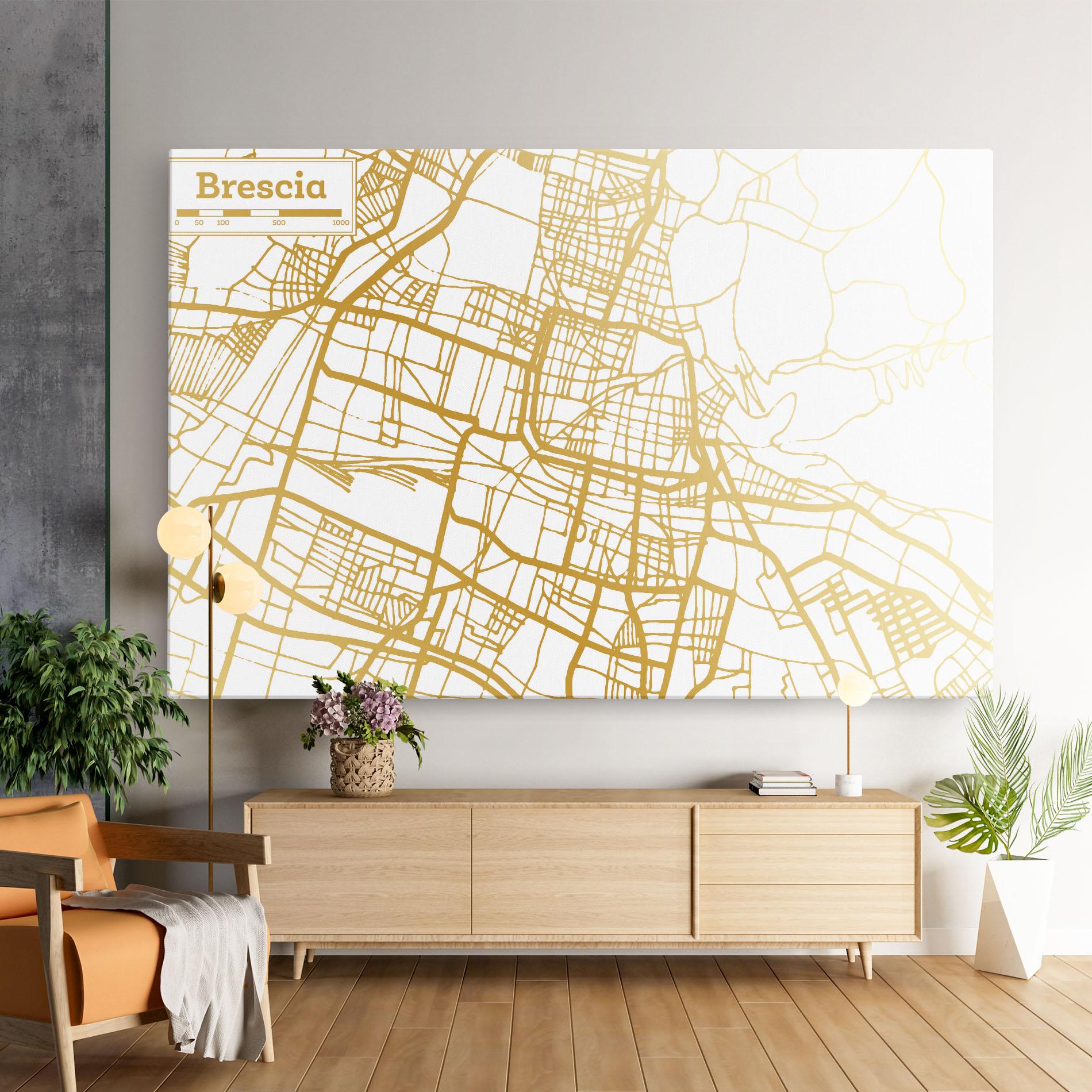 Tablou Canvas Brescia Gold Map mockup 9