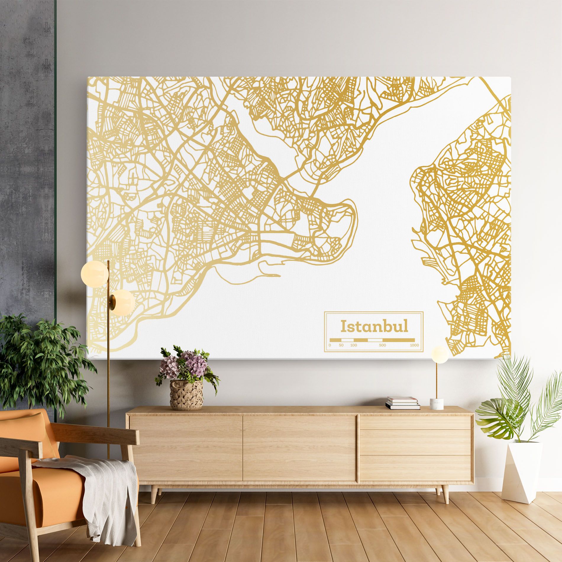 Istanbul Gold Map mockup 9