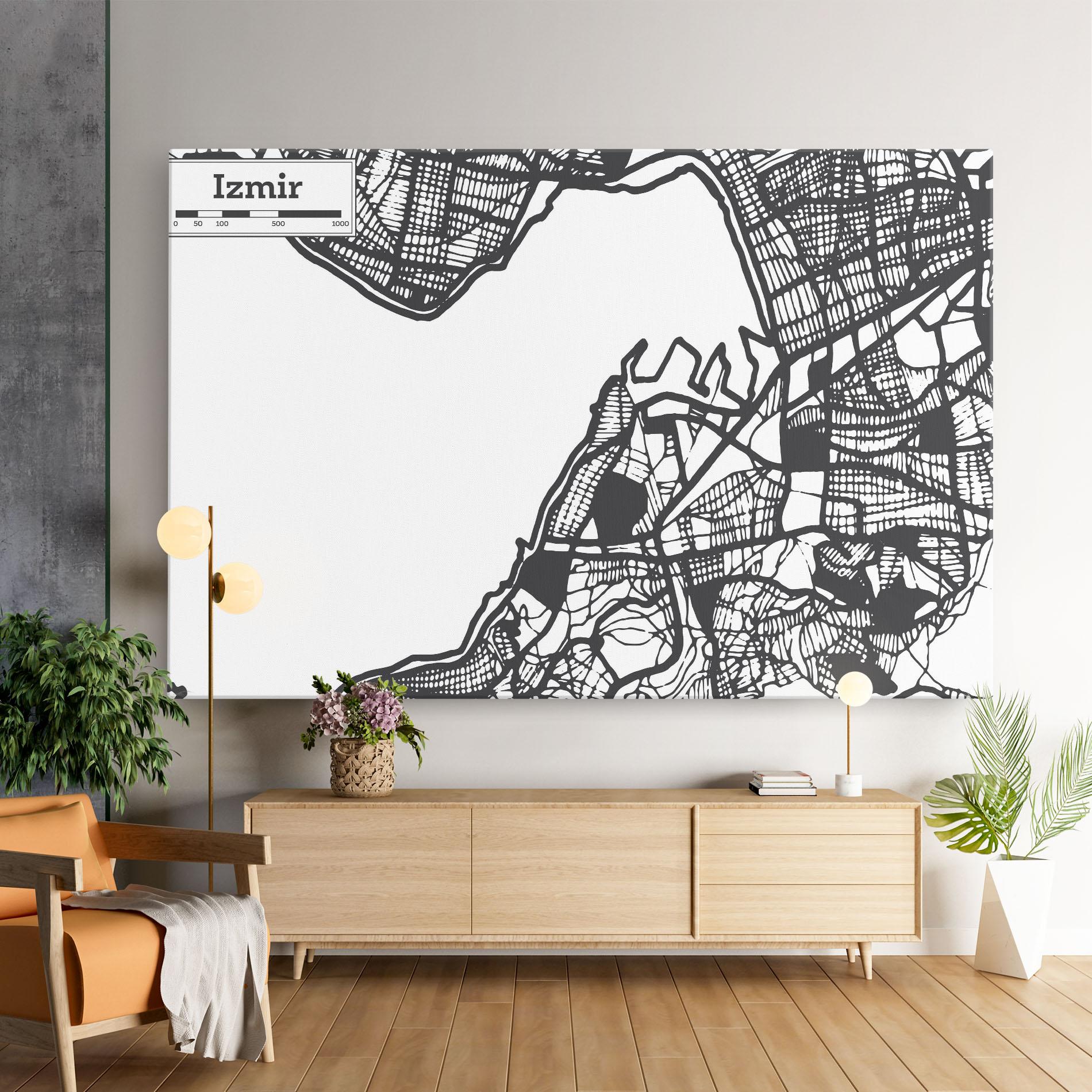 Tablou Canvas Izmir Map mockup 9