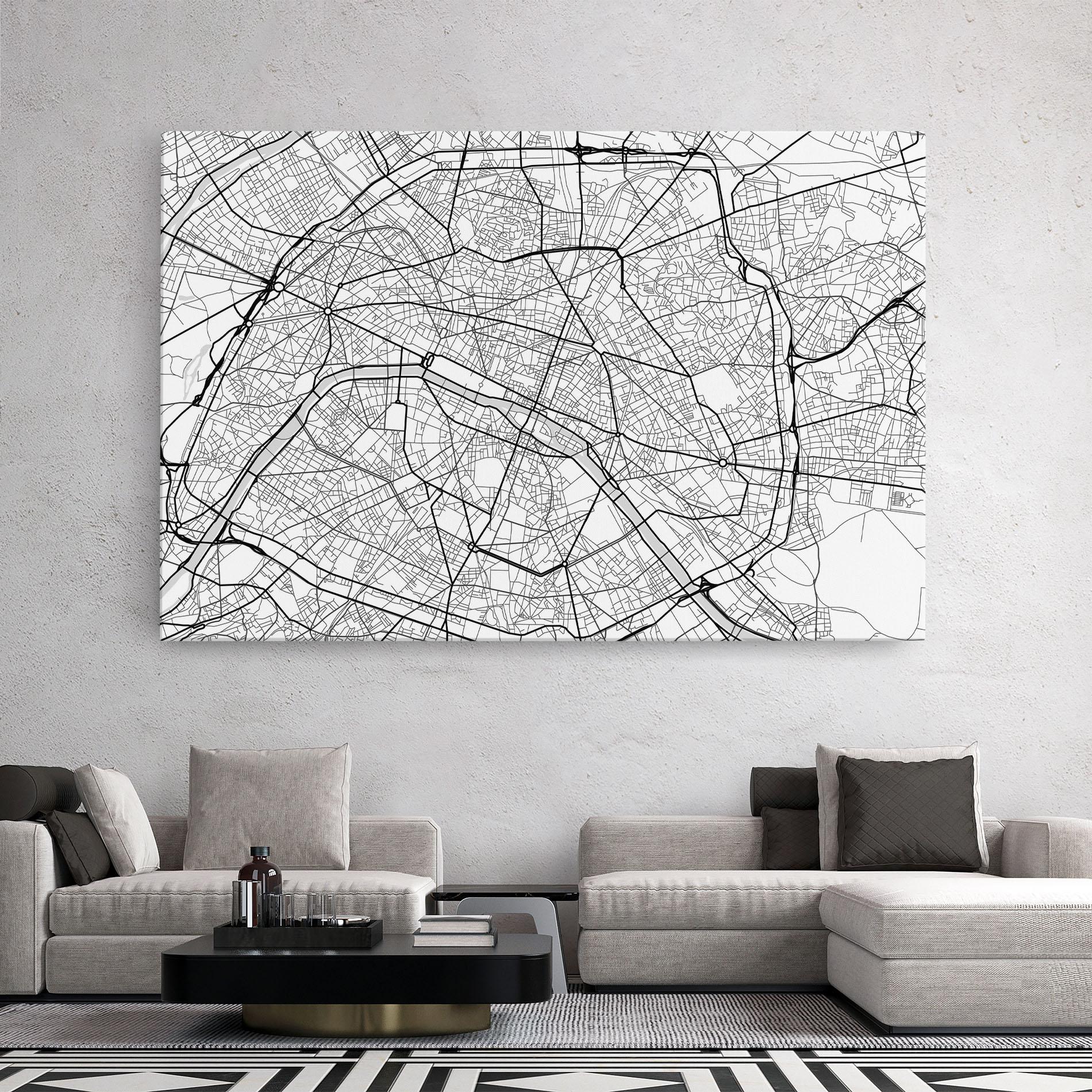 Tablou Canvas City Black Line mockup 2