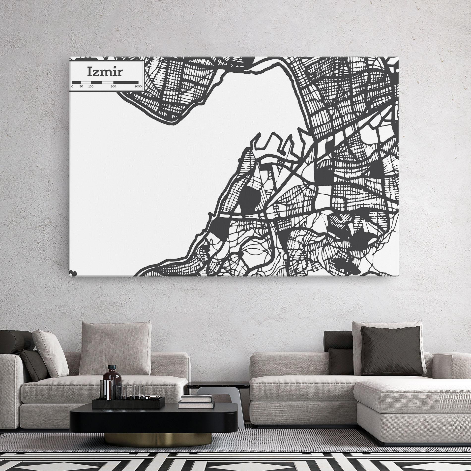 Tablou Canvas Izmir Map mockup 2