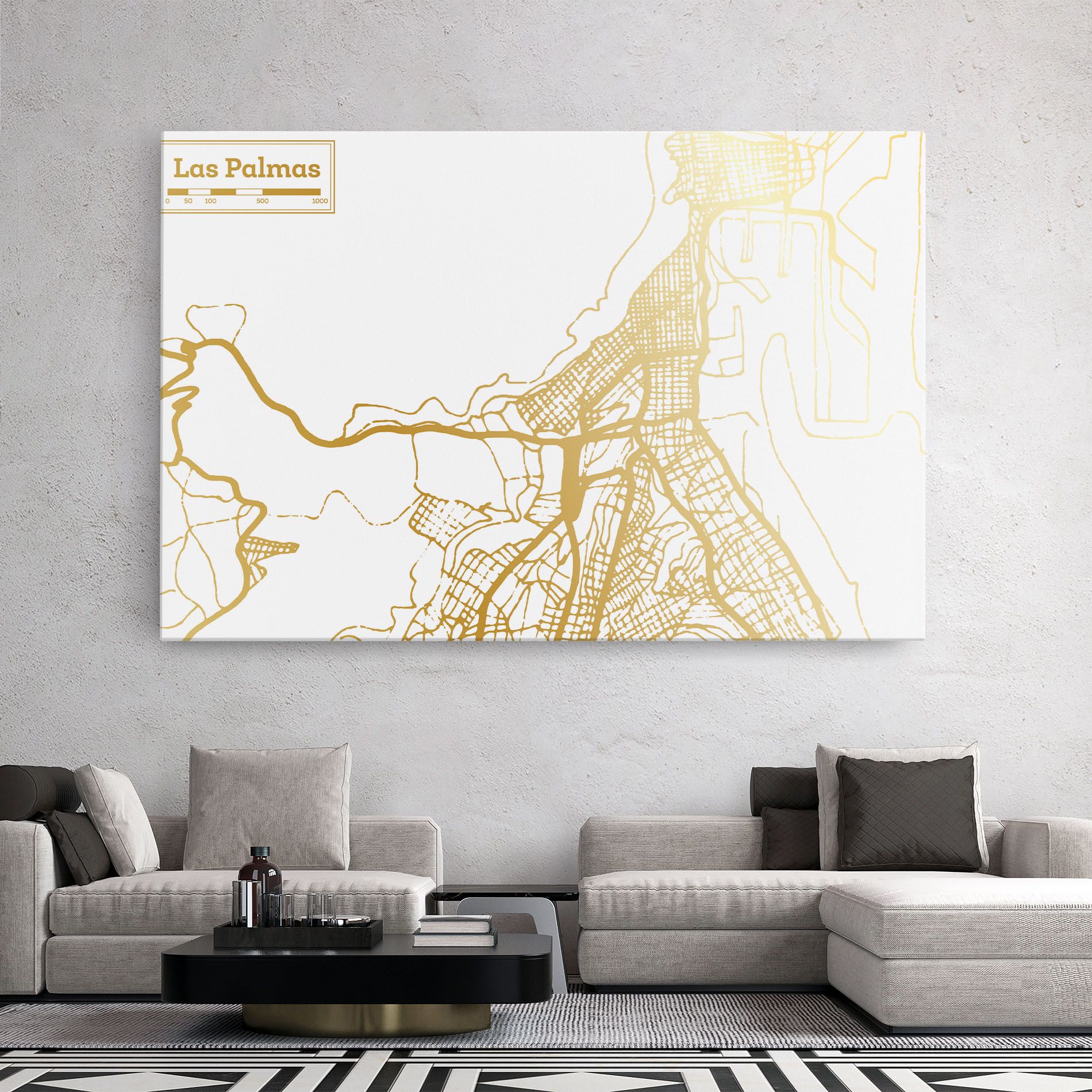 Las Palmas Gold Map mockup 2