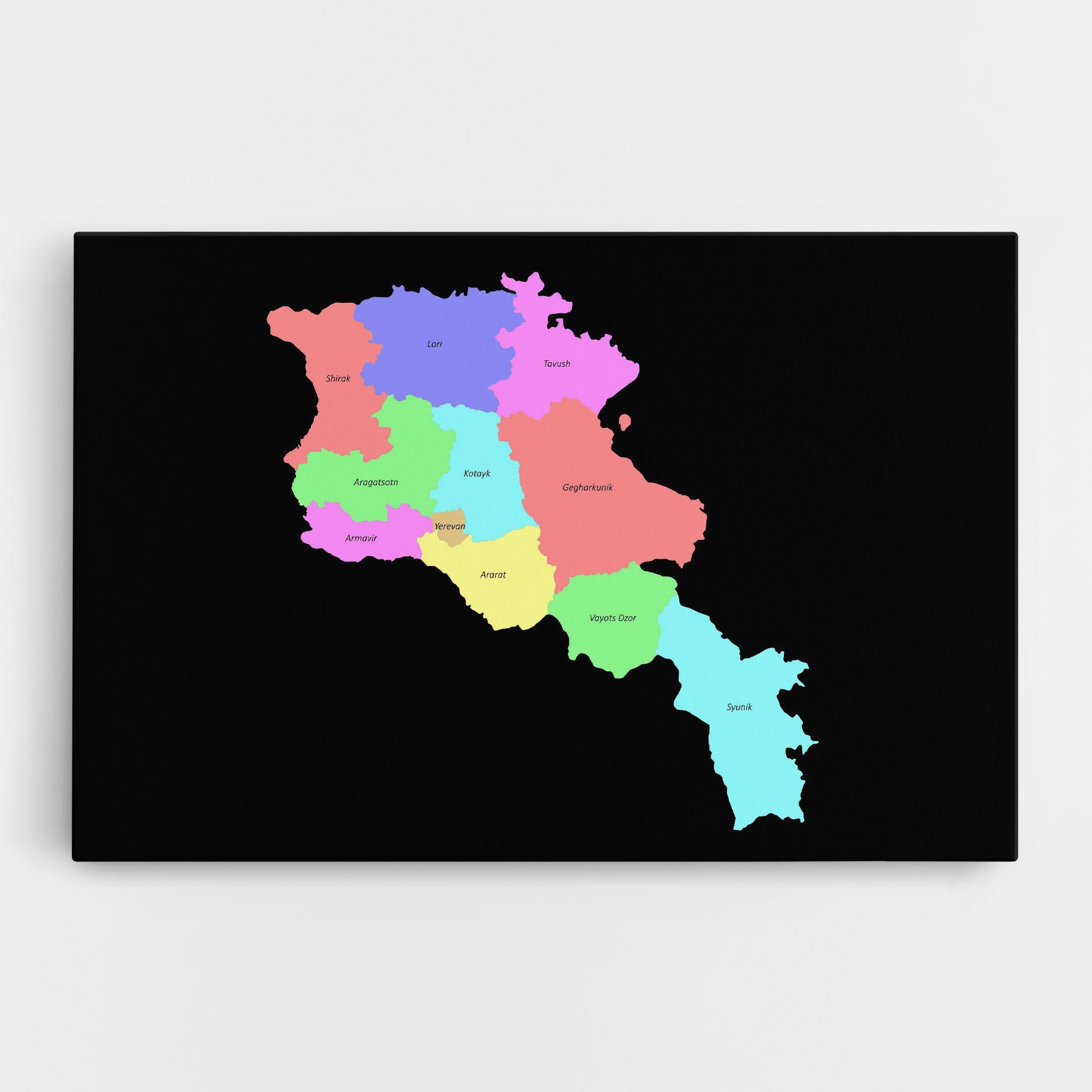 Tablou Canvas Armenia Map mockup 0