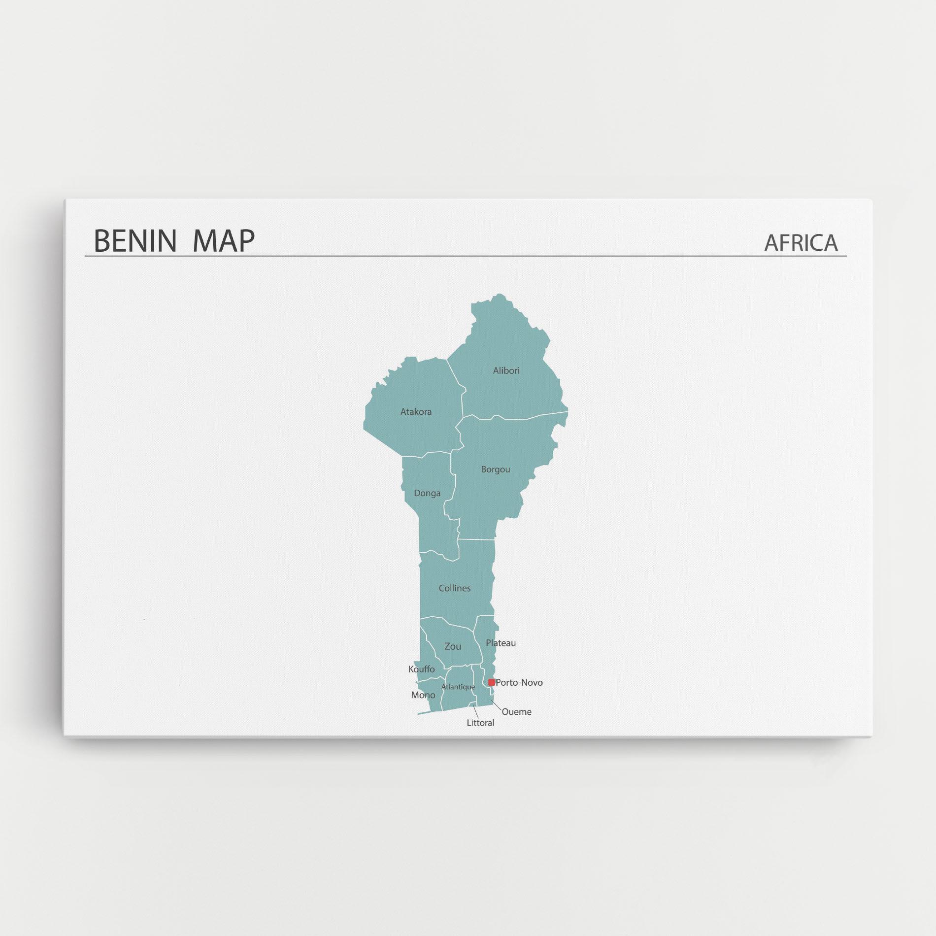 Tablou Canvas Benin Map mockup 0