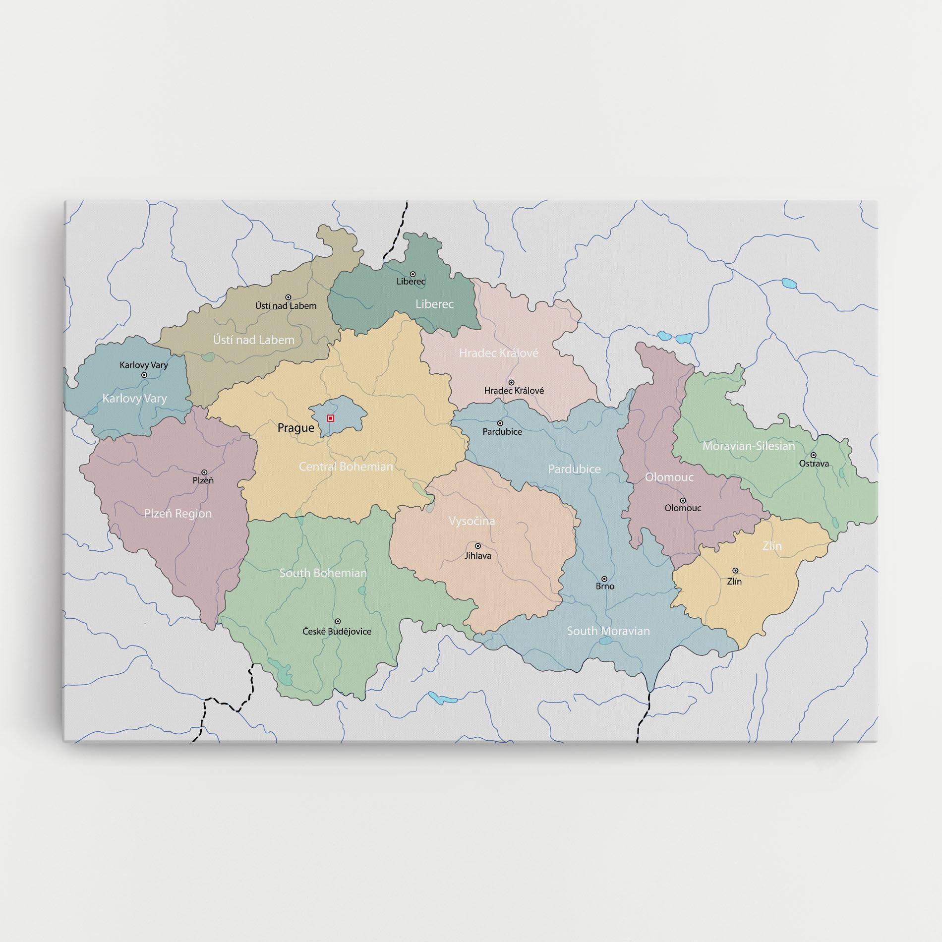 Tablou Canvas Czech Republic Map mockup 0