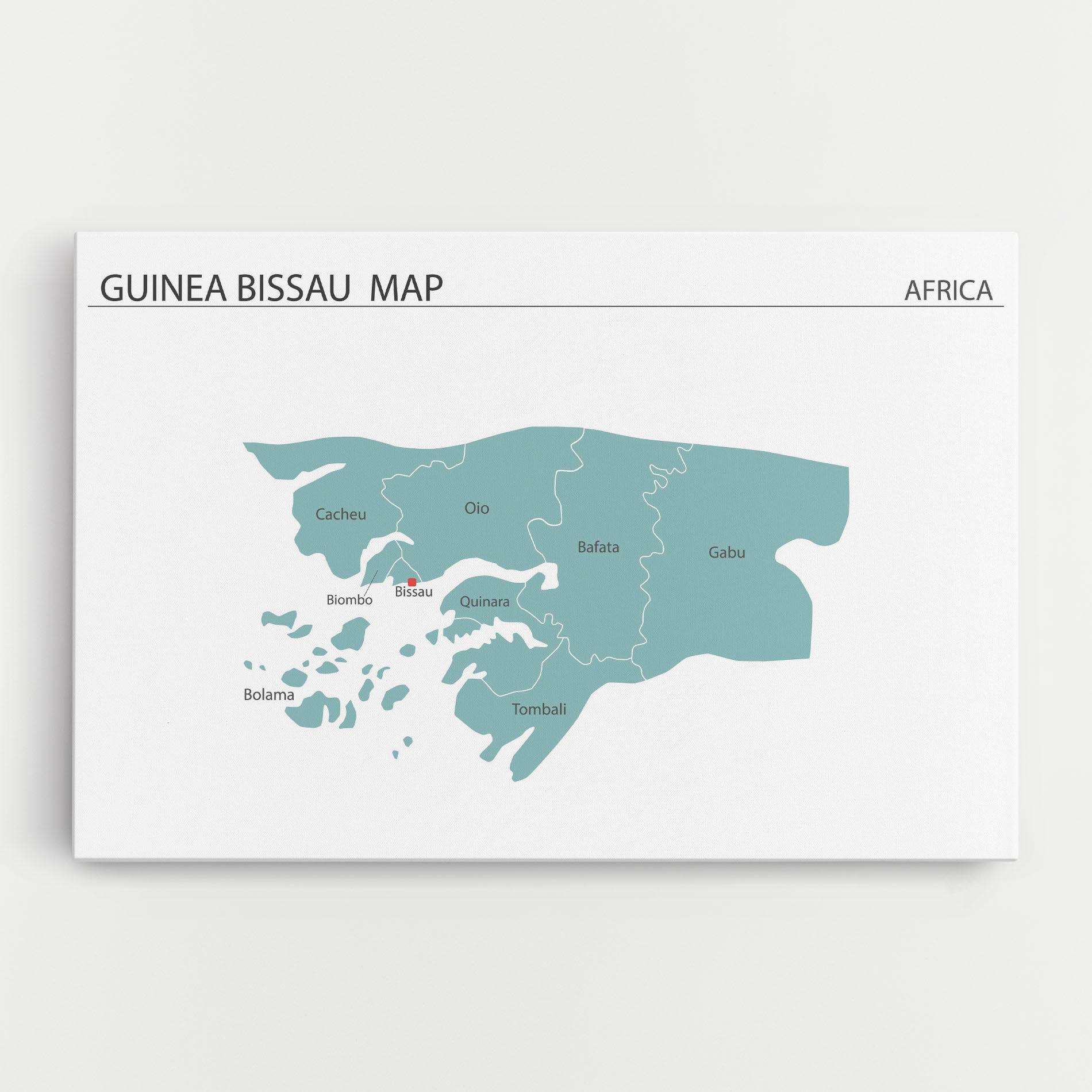 Tablou Canvas Guinea Bissau Map mockup 0