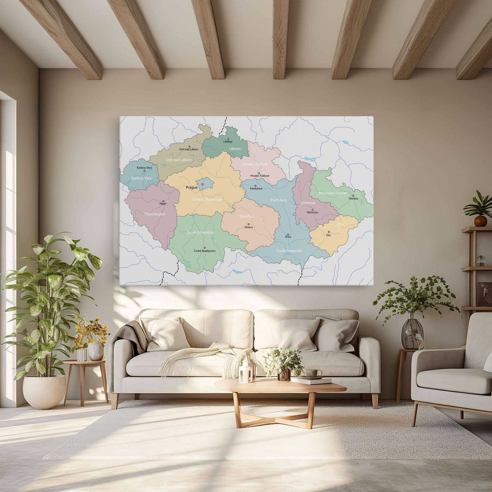 Tablou Canvas Czech Republic Map mockup 6