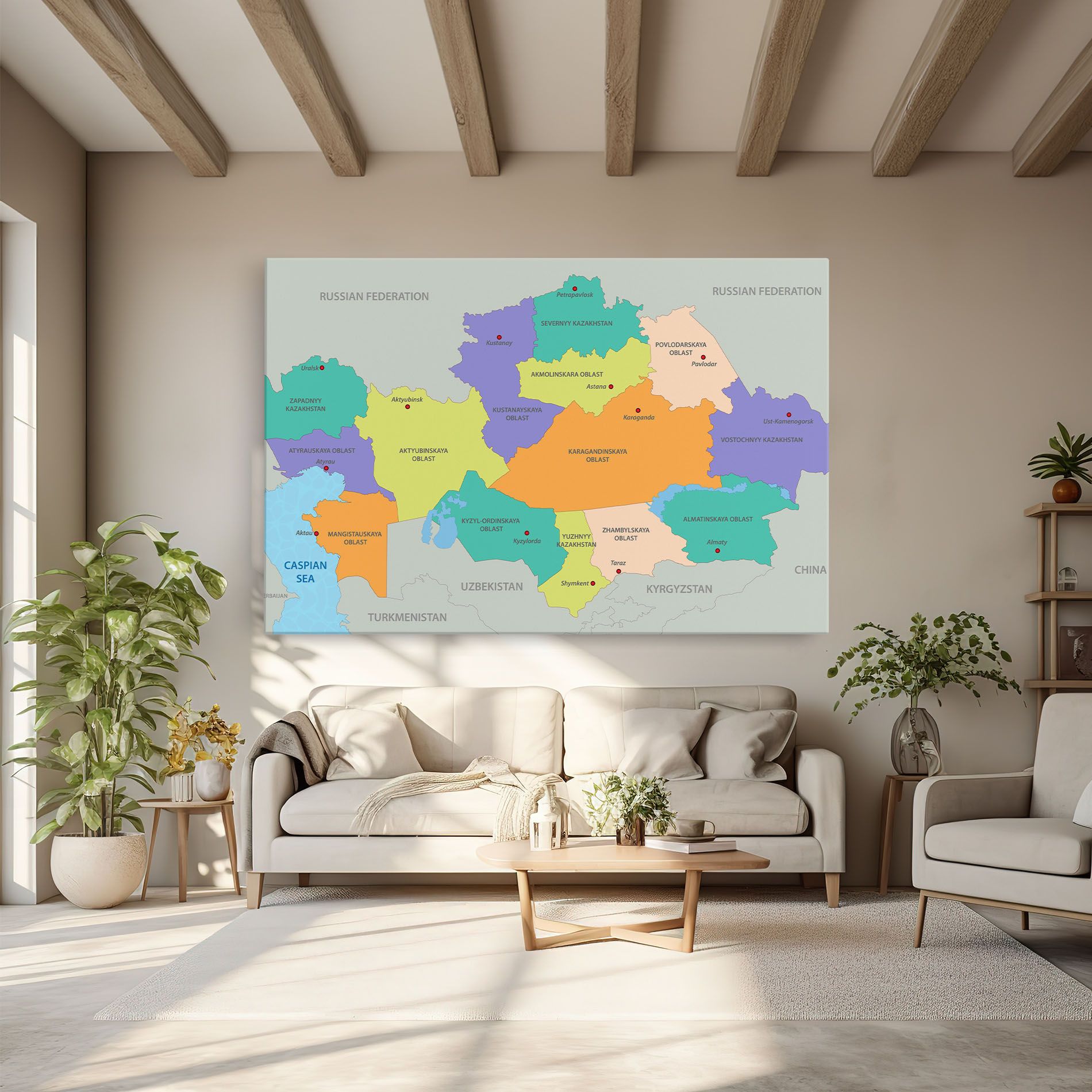 Kazakhstan Color Map mockup 6