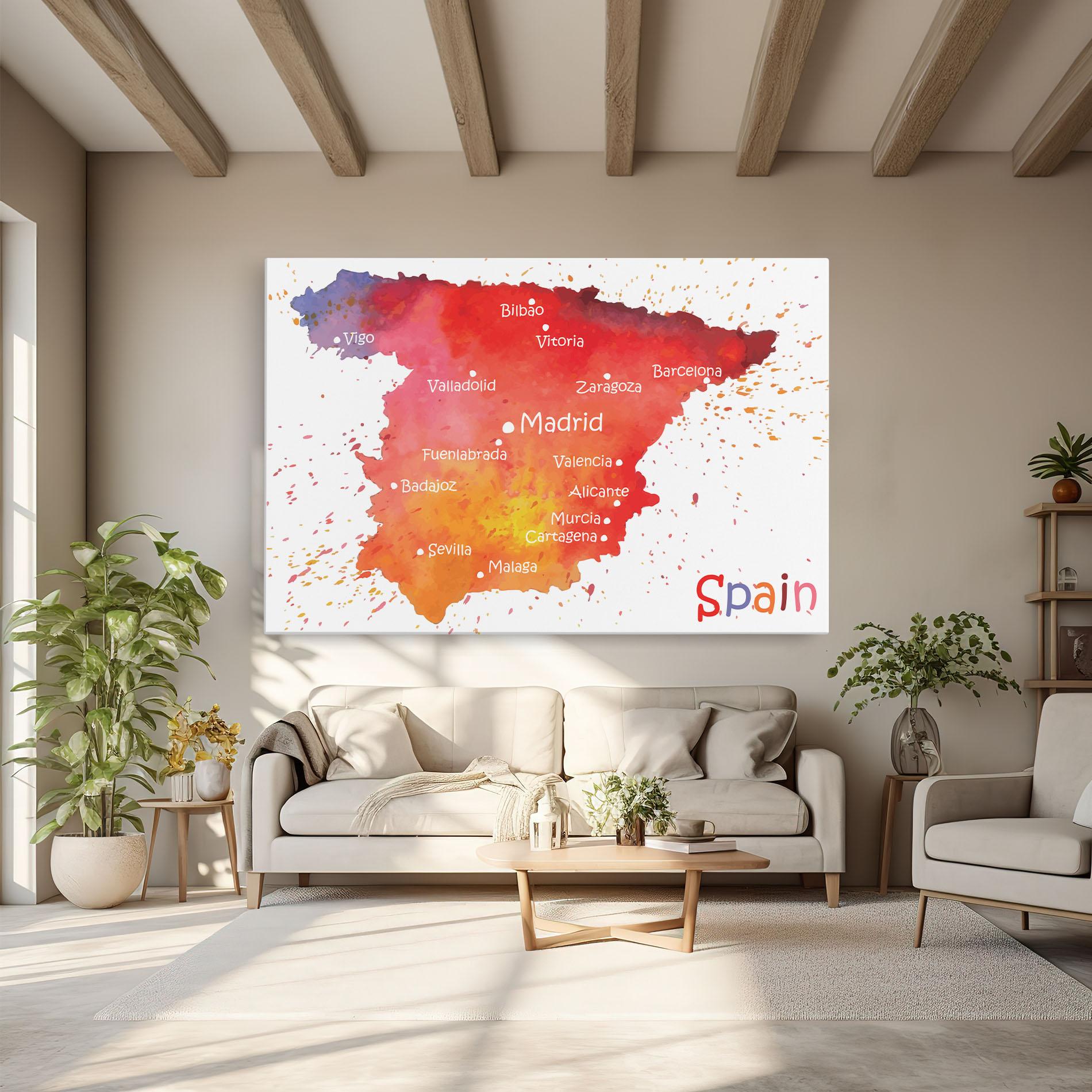 Tablou Canvas Spain Map mockup 6