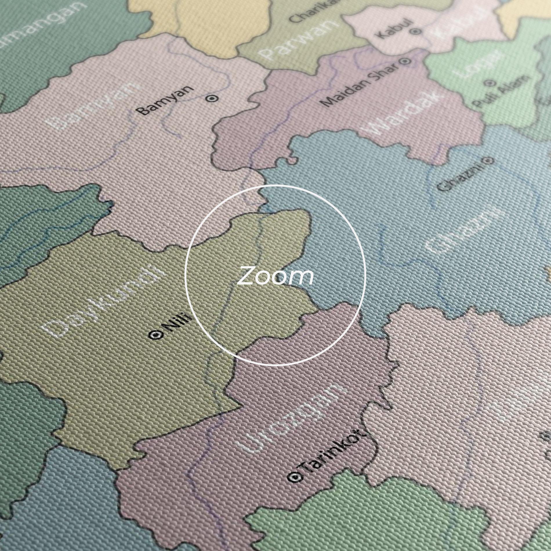 Tablou Canvas Afghanistan Map mockup 3