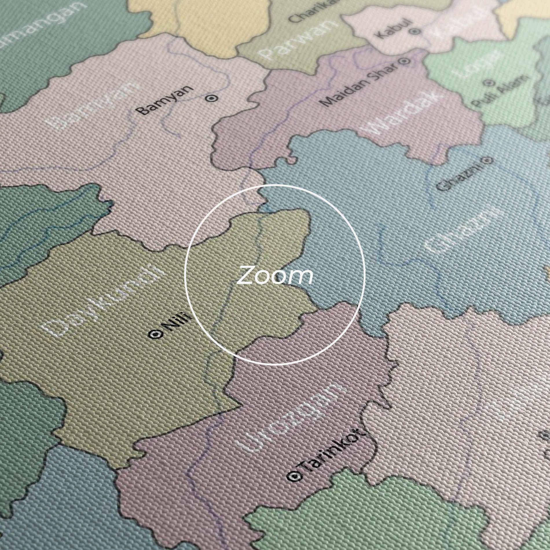 Afghanistan Map mockup 3